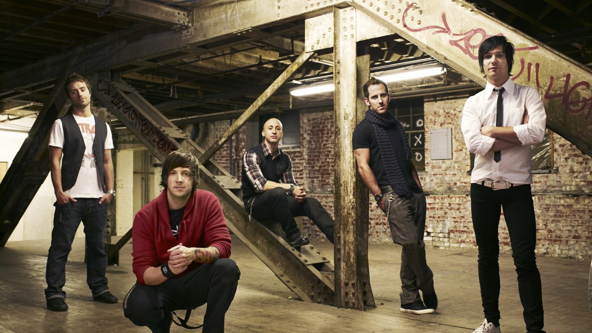 caucasian Ethnicity, people, place of Work, standing, adult, casual Clothing, confidence, mature men, band, looking At Camera, indoors, graffiti, basement, HD Wallpaper
