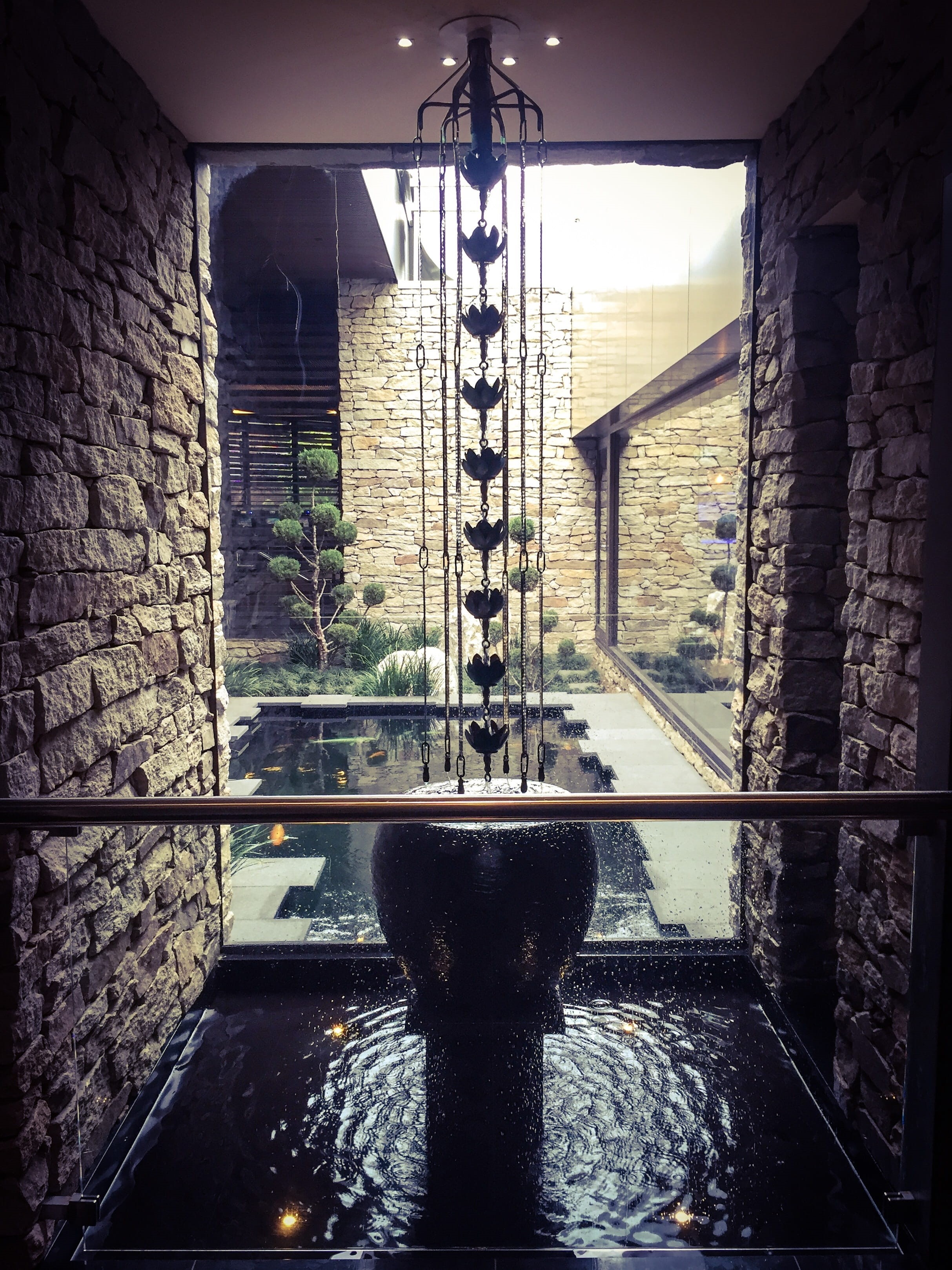 window, well, brick wall, garden, art, decorative, built structure, brick, architecture, Fountain, chinese, day, swimming, style, nature, wall, wall - building feature, Phone HD Wallpaper