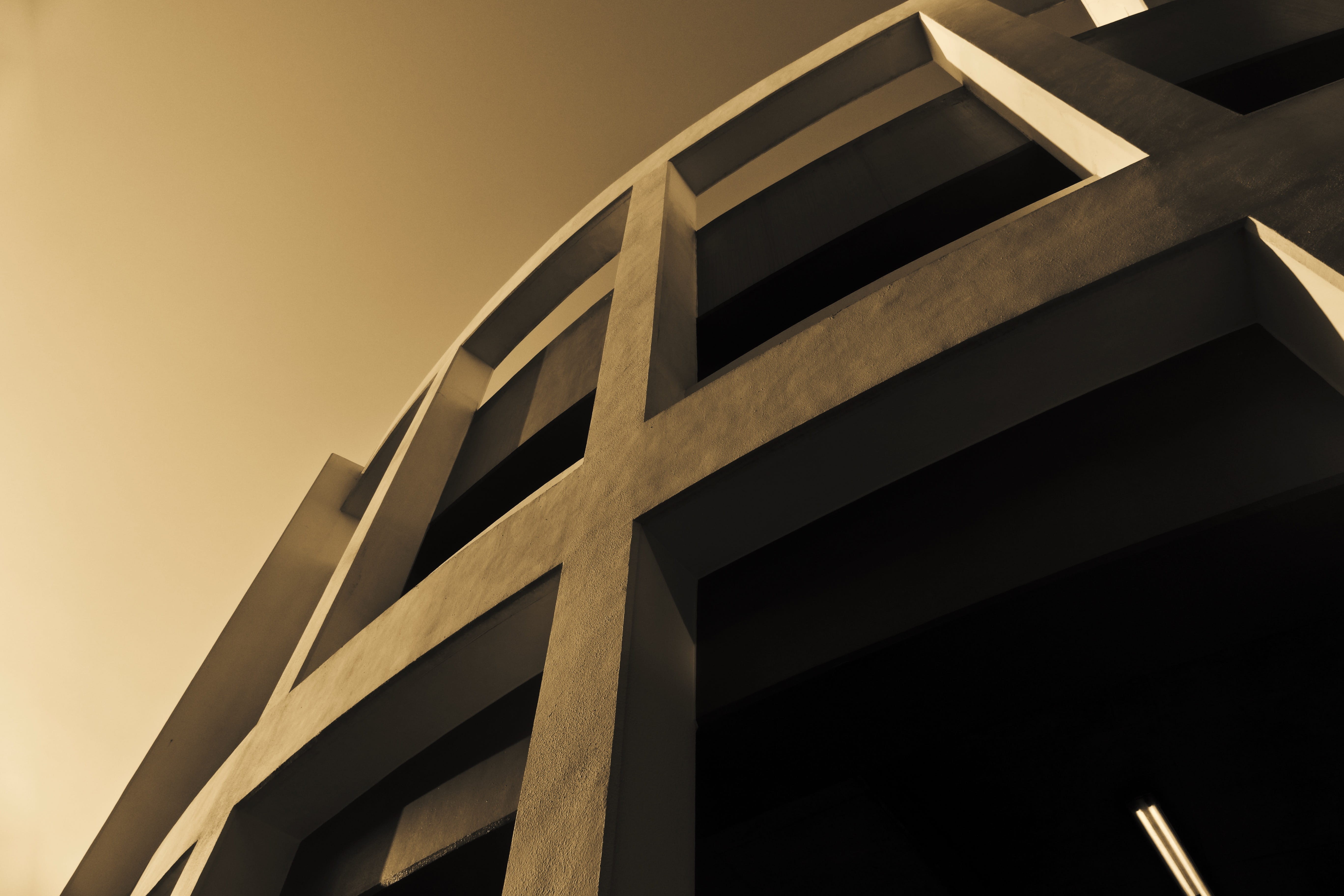 warmth, beige, concrete, built structure, architectural, view, architecture, symbol, angle, looking up, grey, hong kong, close-up, low, outdoors, crucifix, HD Wallpaper