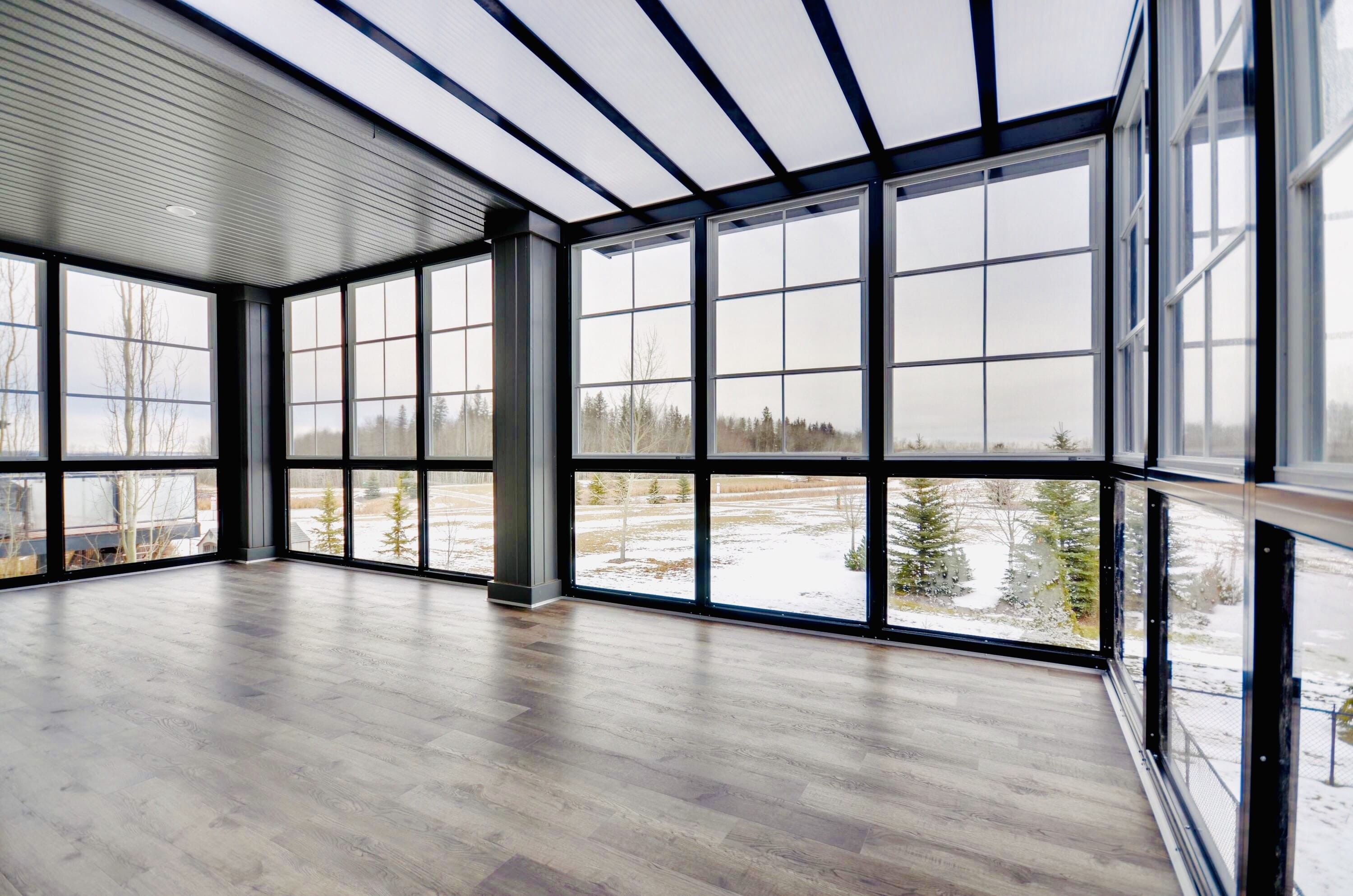 building, kitchen, architecture, flooring, absence, 2K, nature, room, ceiling, glass, sunlight, office building, reflection, condo, hall, no people, transparent, HD Wallpaper