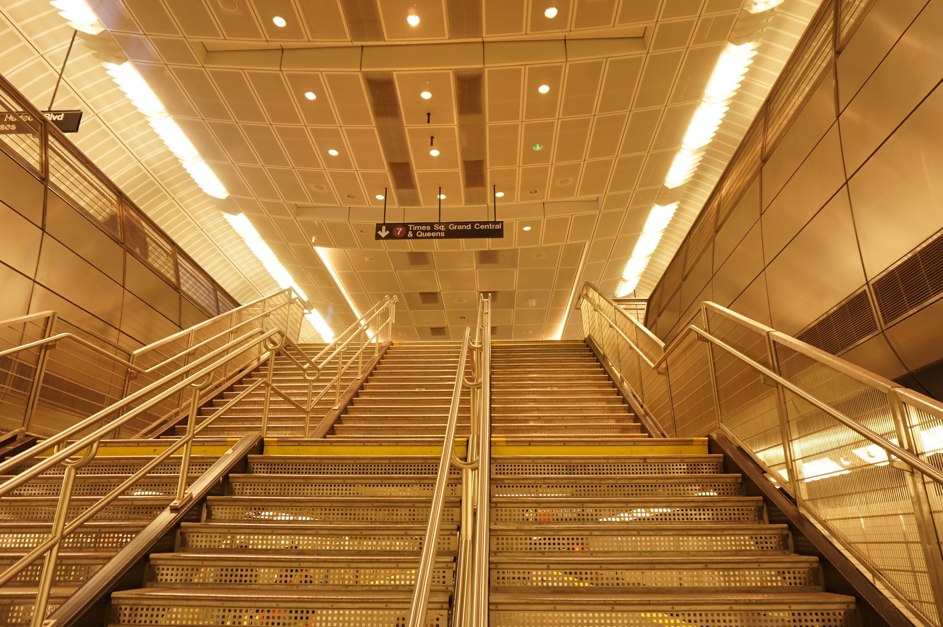 indoors, architecture, pottery, subway station, room, empty, tree, low angle view, the way forward, theater, railing, transportation, pattern, 2K, lighting, HD Wallpaper