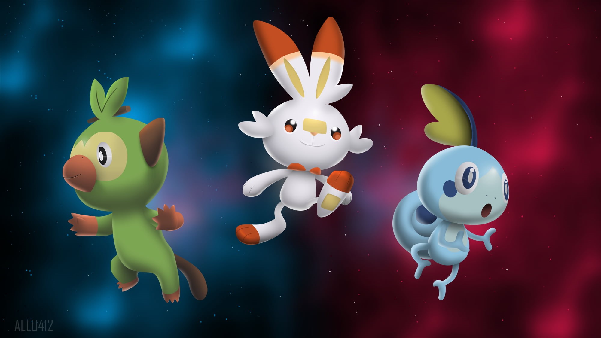 Sobble (Pokémon), 1080P, Scorbunny (Pokémon), Pokémon: Sword and Shield, Pokémon, Grookey (Pokémon), HD Wallpaper