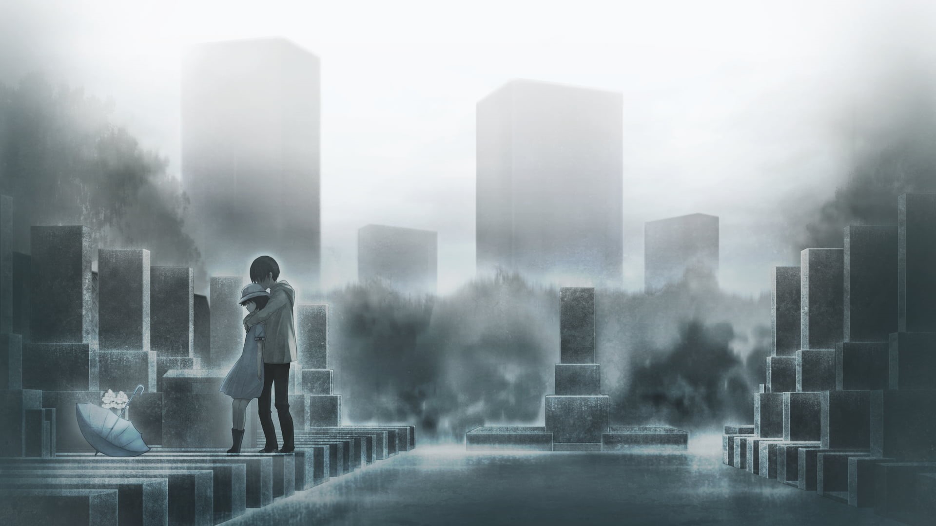 1080P, Rintaro Okabe, Anime, Steins;Gate 0, Mayuri Shiina, HD Wallpaper