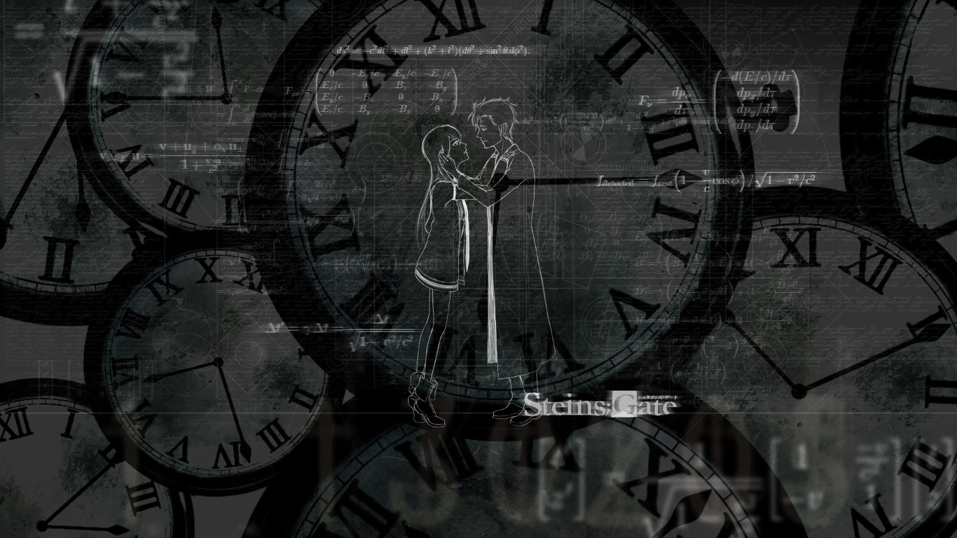 hd, clock, 720P, steins, gate, anime, cartoon/comic, HD Wallpaper