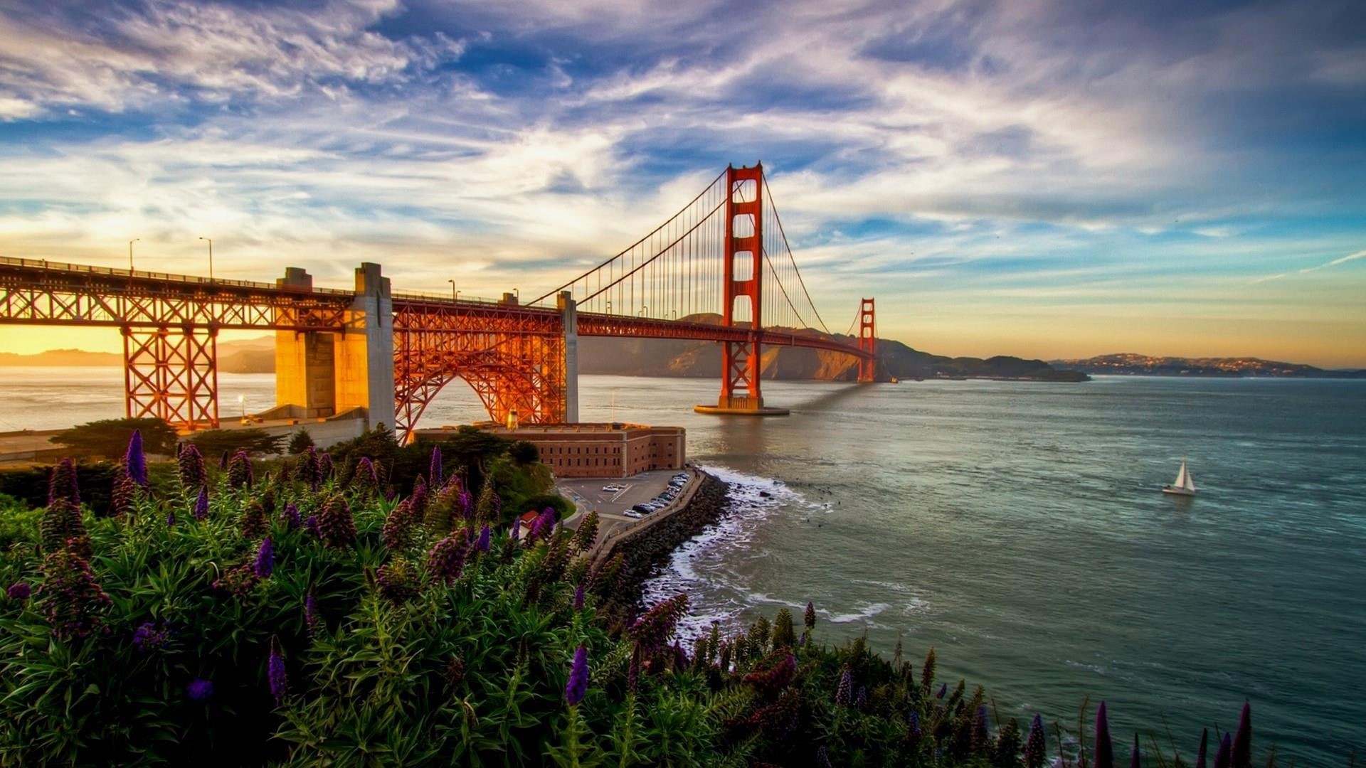 golden gate, city, golden gate bridge, 1080P, bridge, water, san francisco, HD Wallpaper