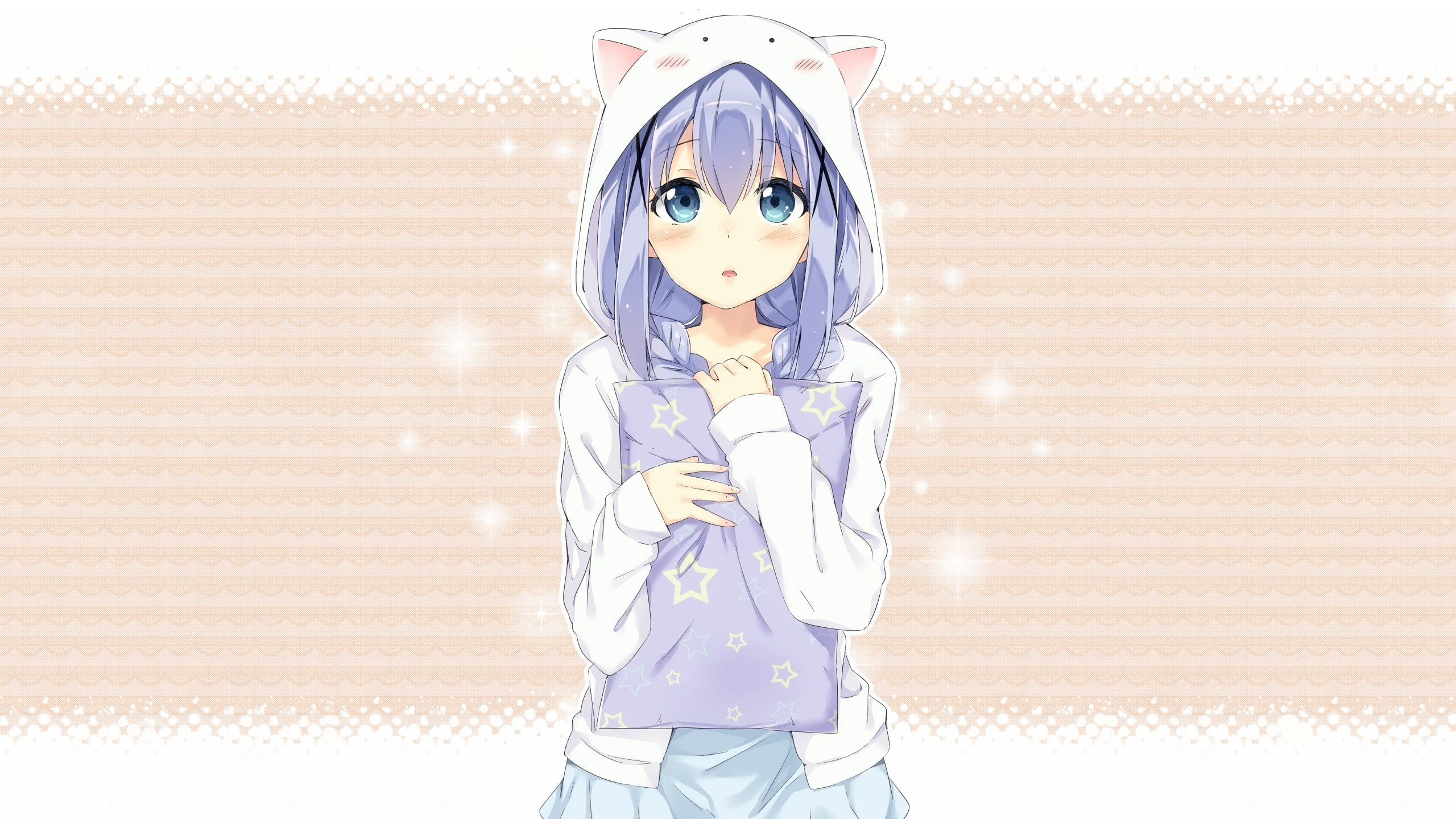 representation, toy, childhood, one person, costume, purple hair, female, creativity, character, Tippy ( gochuumon wa usagi desu ka ? ), anime girls, HD Wallpaper