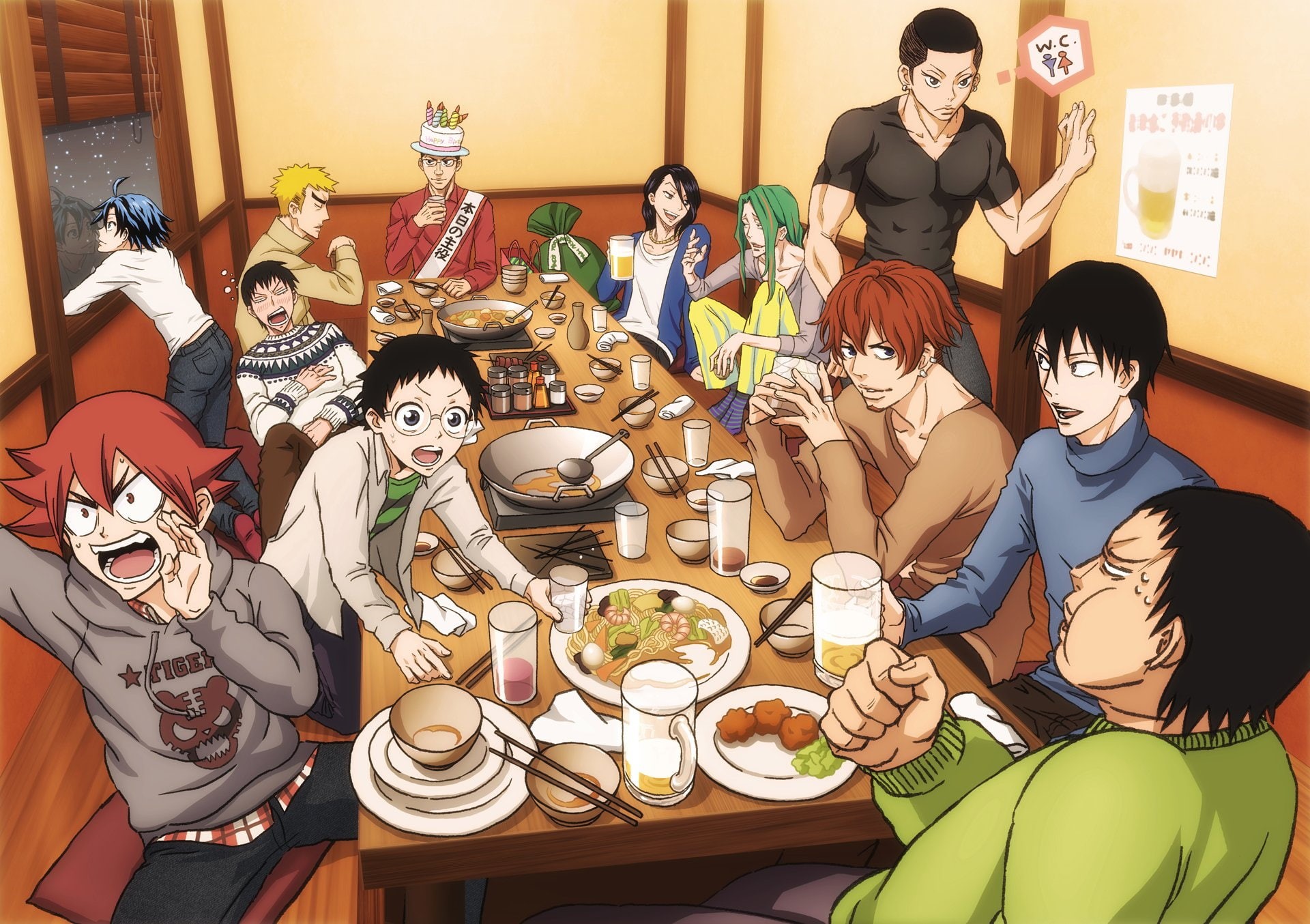 jin, makishima, pedal, yasutomo, yowamushi, hayato, tadokoro, arakita, 1080P, yuusuke, shinkai, HD Wallpaper