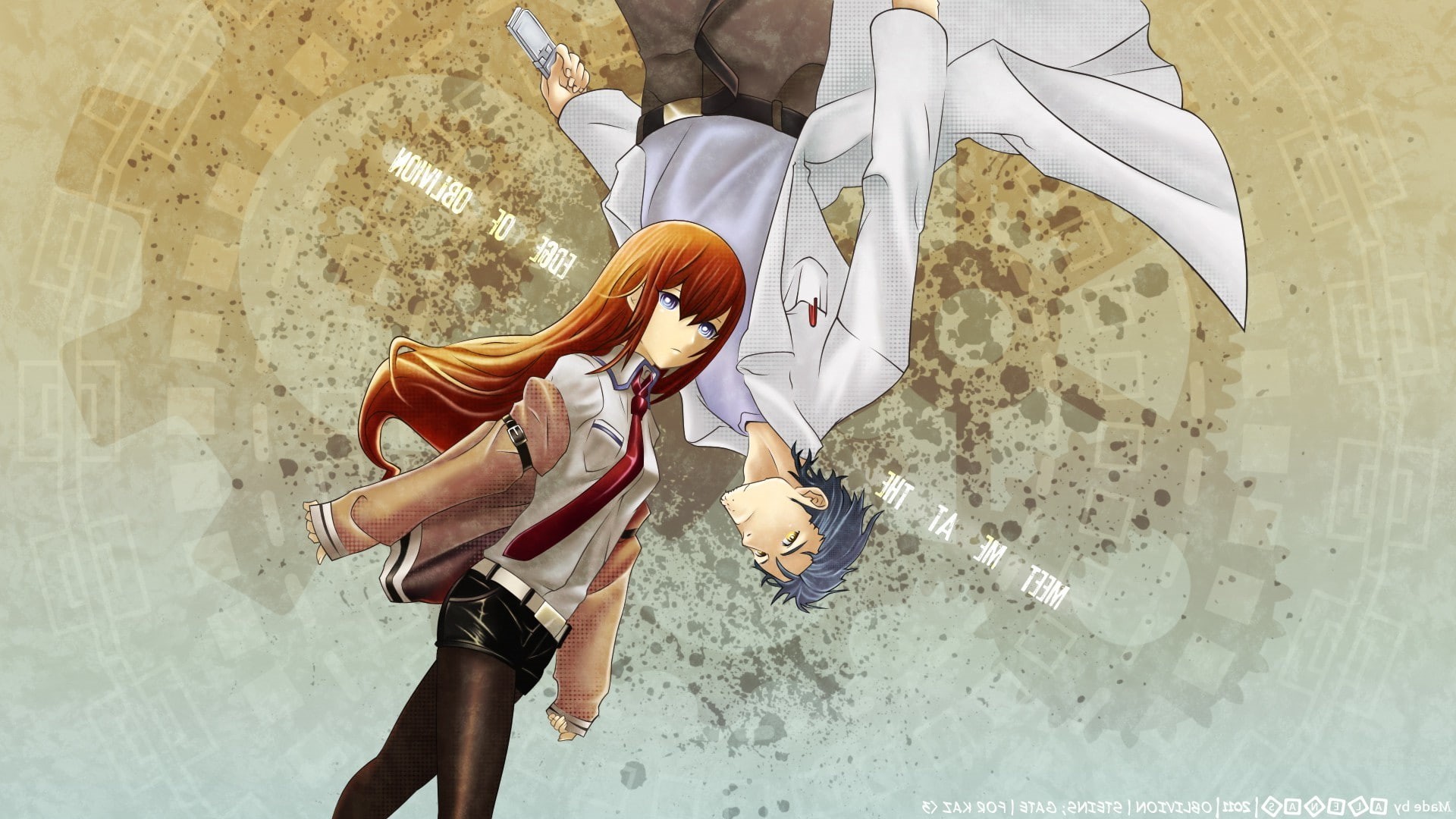 anime anime girls steinsgate makise kurisu okabe rintarou, 1080P, HD Wallpaper