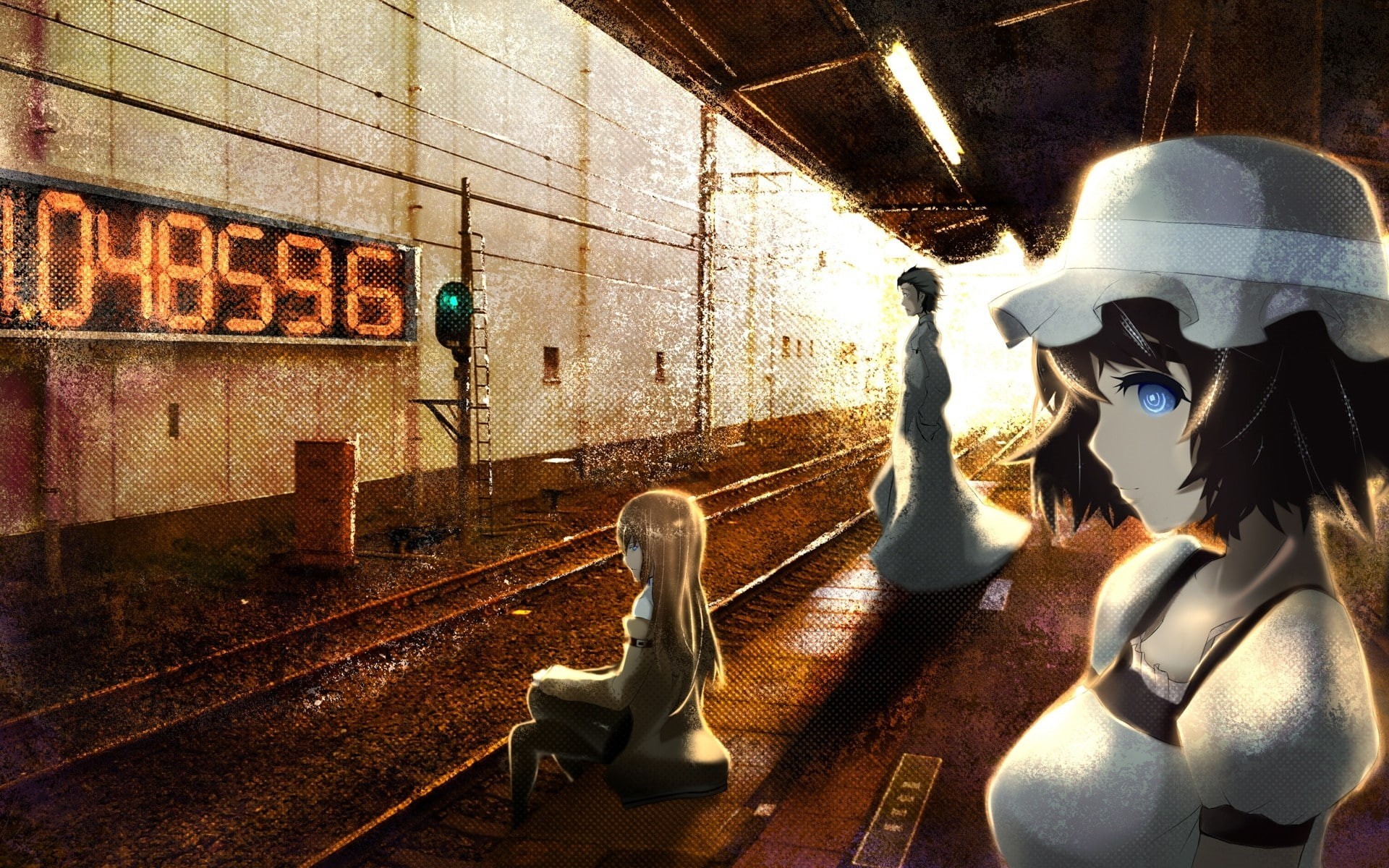 short hair, anime girls, sunlight, male likeness, female likeness, Makise Kurisu, representation, anime, shoe, window, human representation, Shiina Mayuri, HD Wallpaper