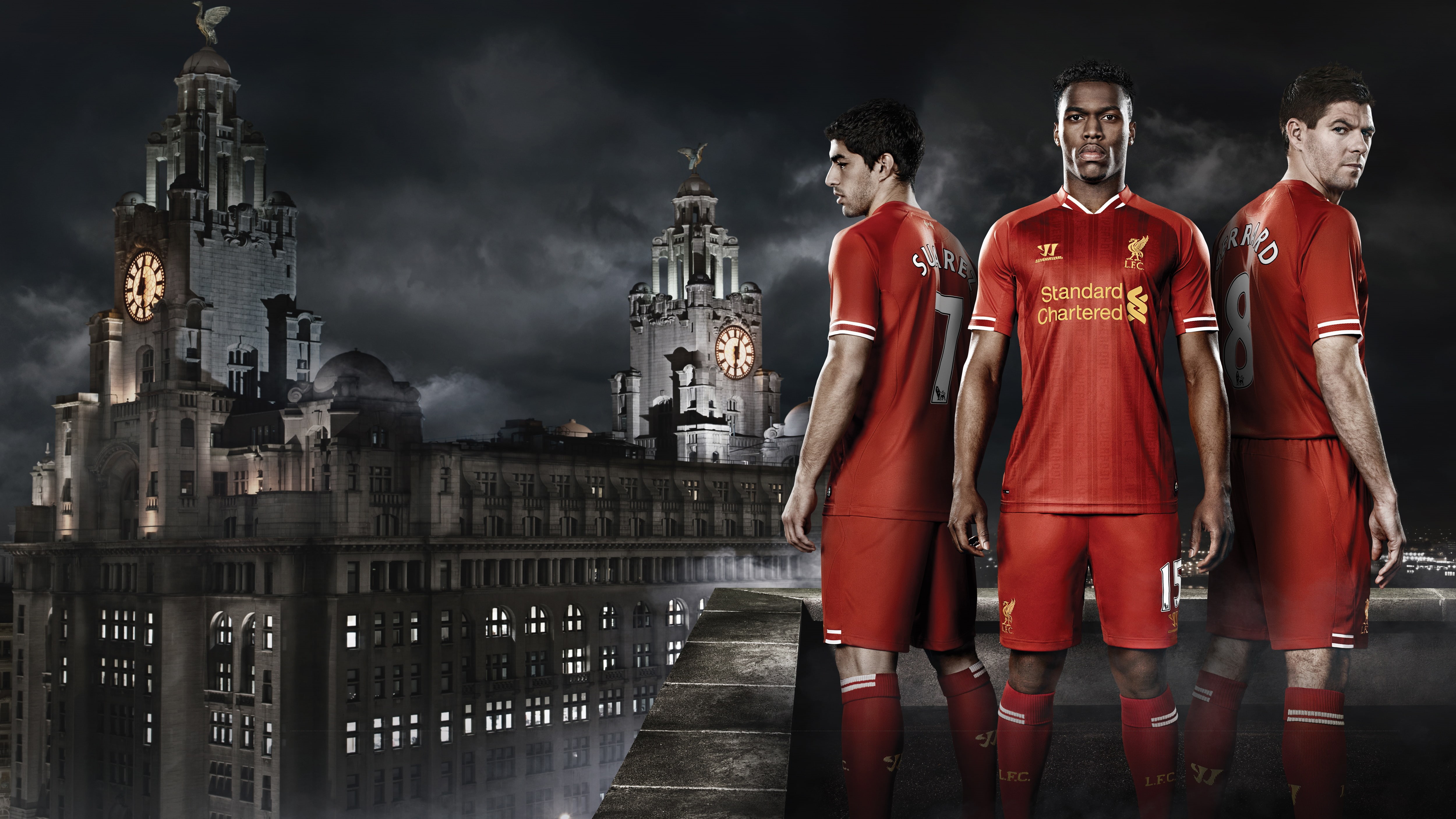 4K, Steven Gerrard, 4K, Liverpool FC, Soccer, Luis Suárez, Daniel Sturridge, HD Wallpaper