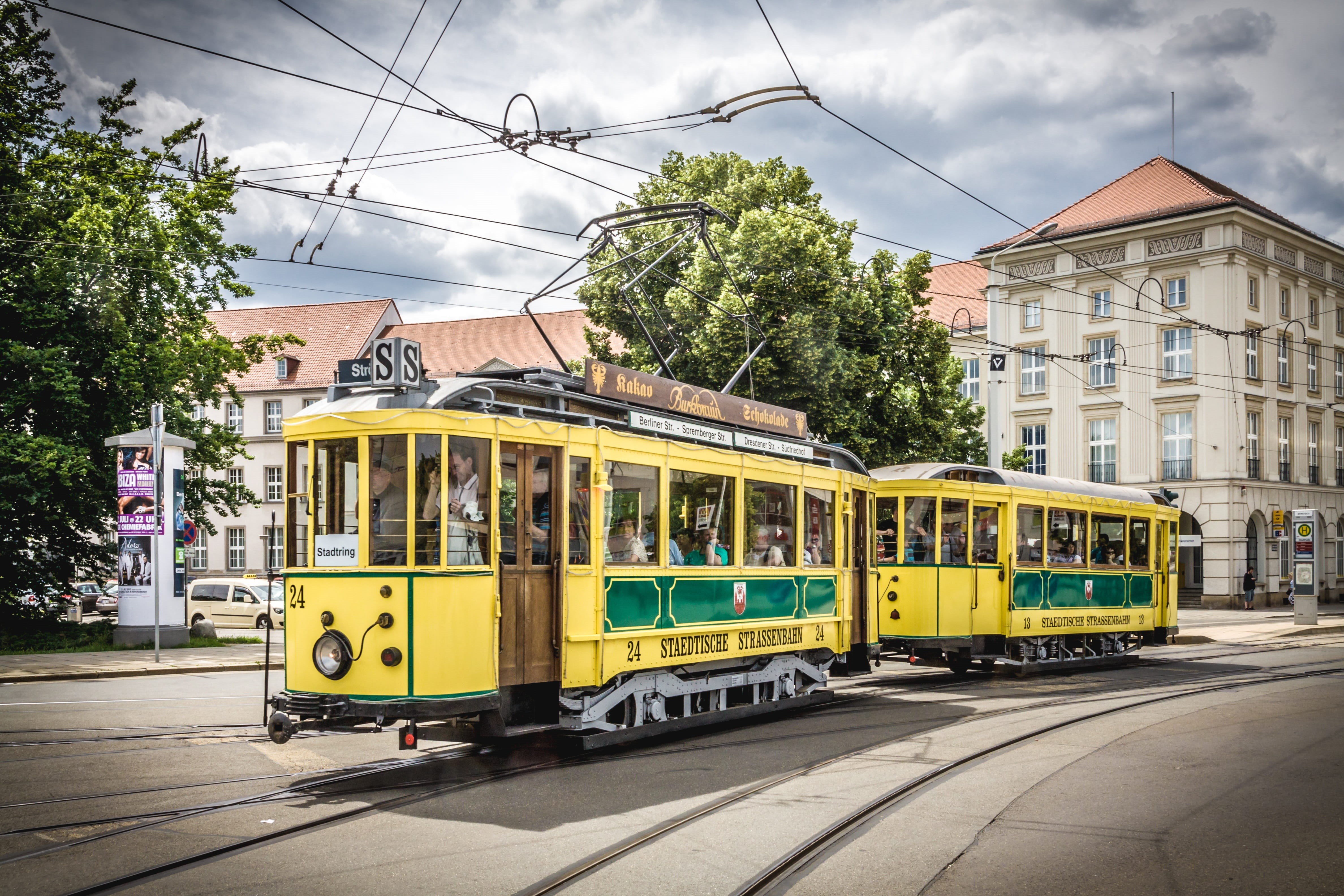 germany, cable car, built structure, transportation, museum, cottbus, land vehicle, rail transportation, operation of the museum, rail vehicle, mode of transportation, HD Wallpaper