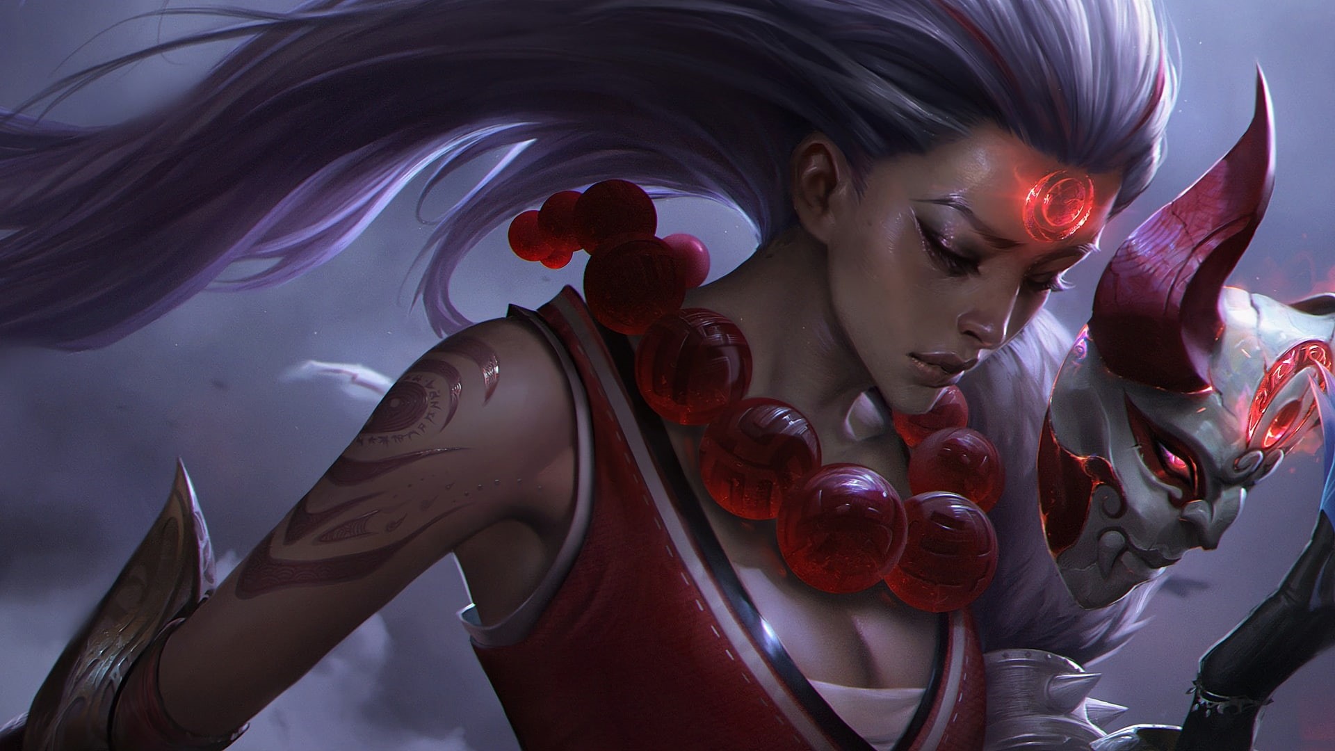 game, blood-moon-diana-mask-league, legends, 1080P, HD Wallpaper