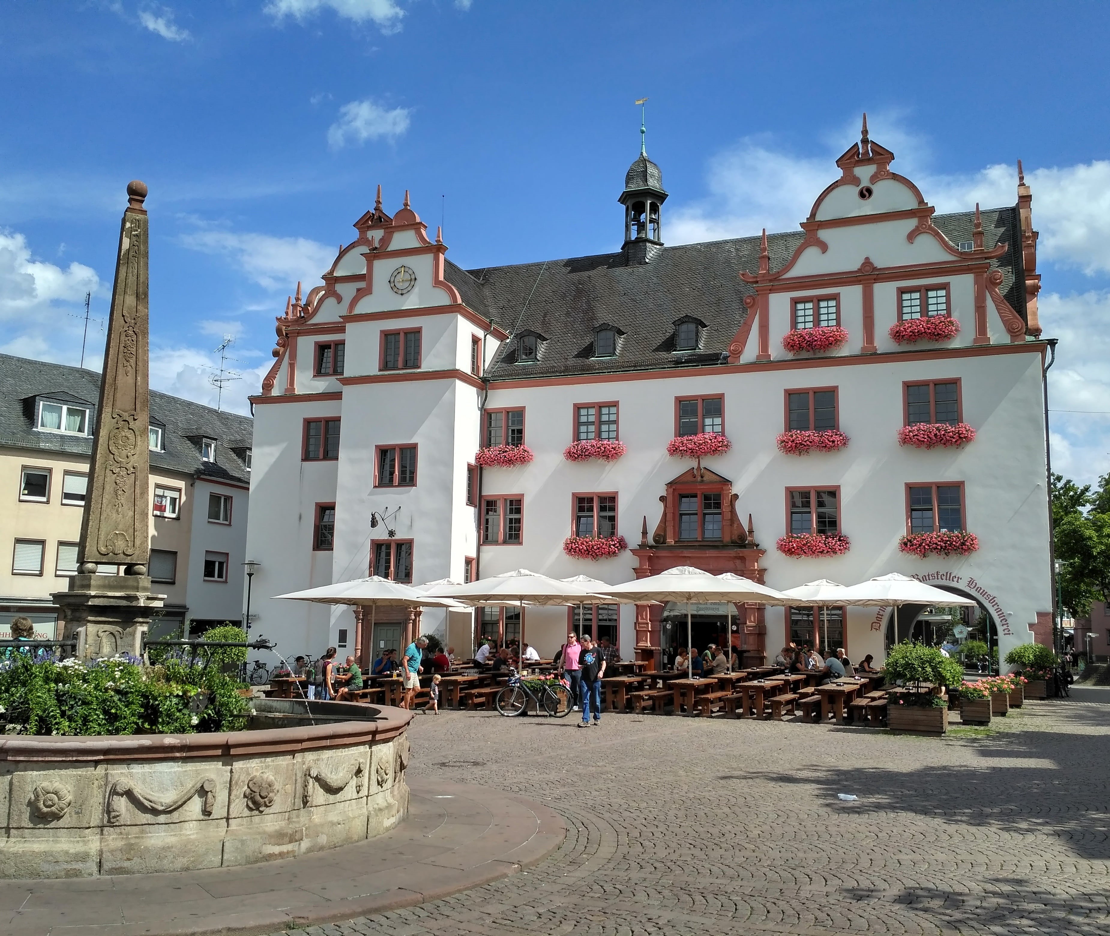 nature, hesse, day, religion, built structure, germany, town, sky, flowers, city, darmstadt, architecture, 2K, tourism, town Square, building exterior, HD Wallpaper