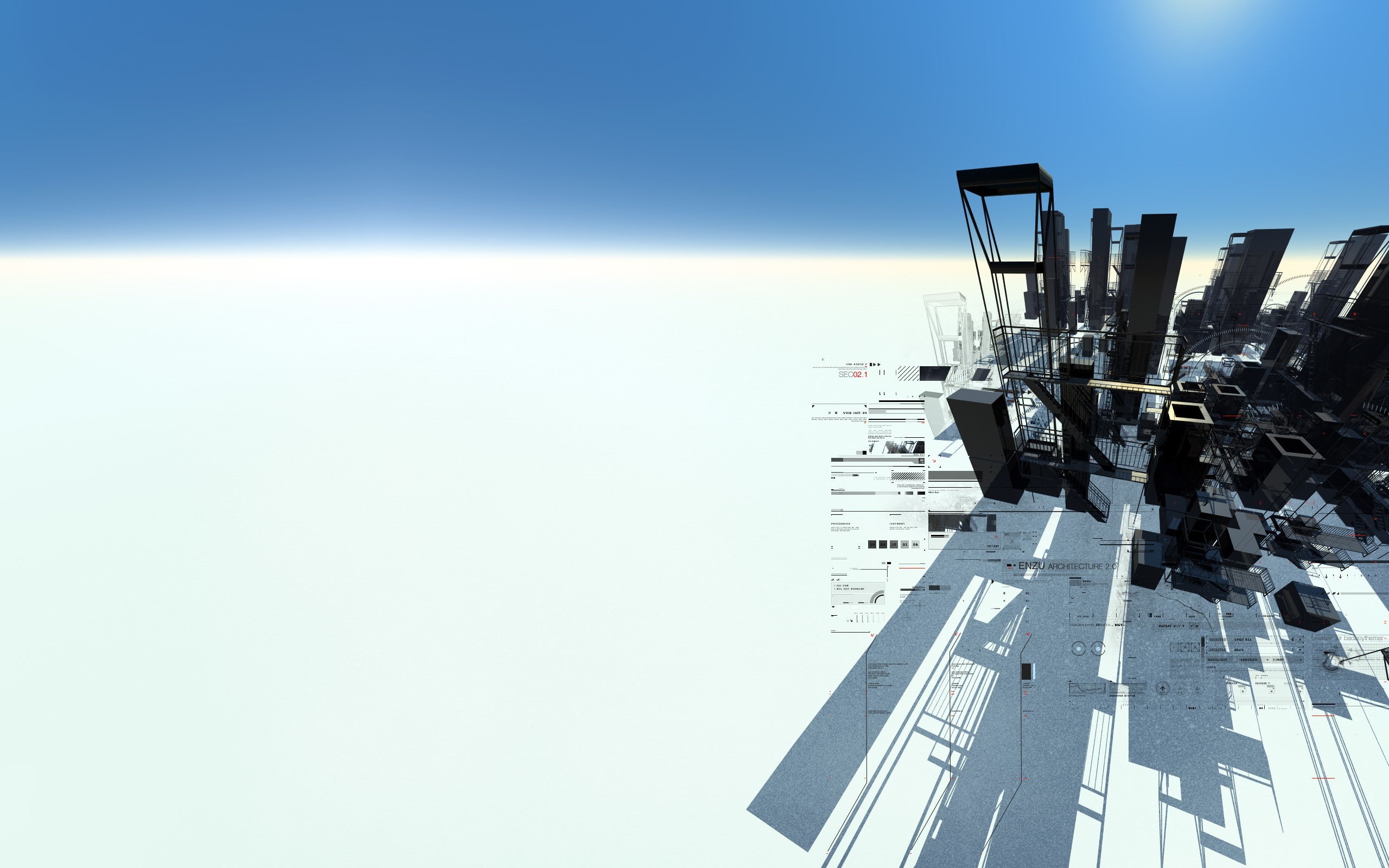 wall, reflection, cube, cubic, digital art, abstract, 2K, sphere, HD Wallpaper
