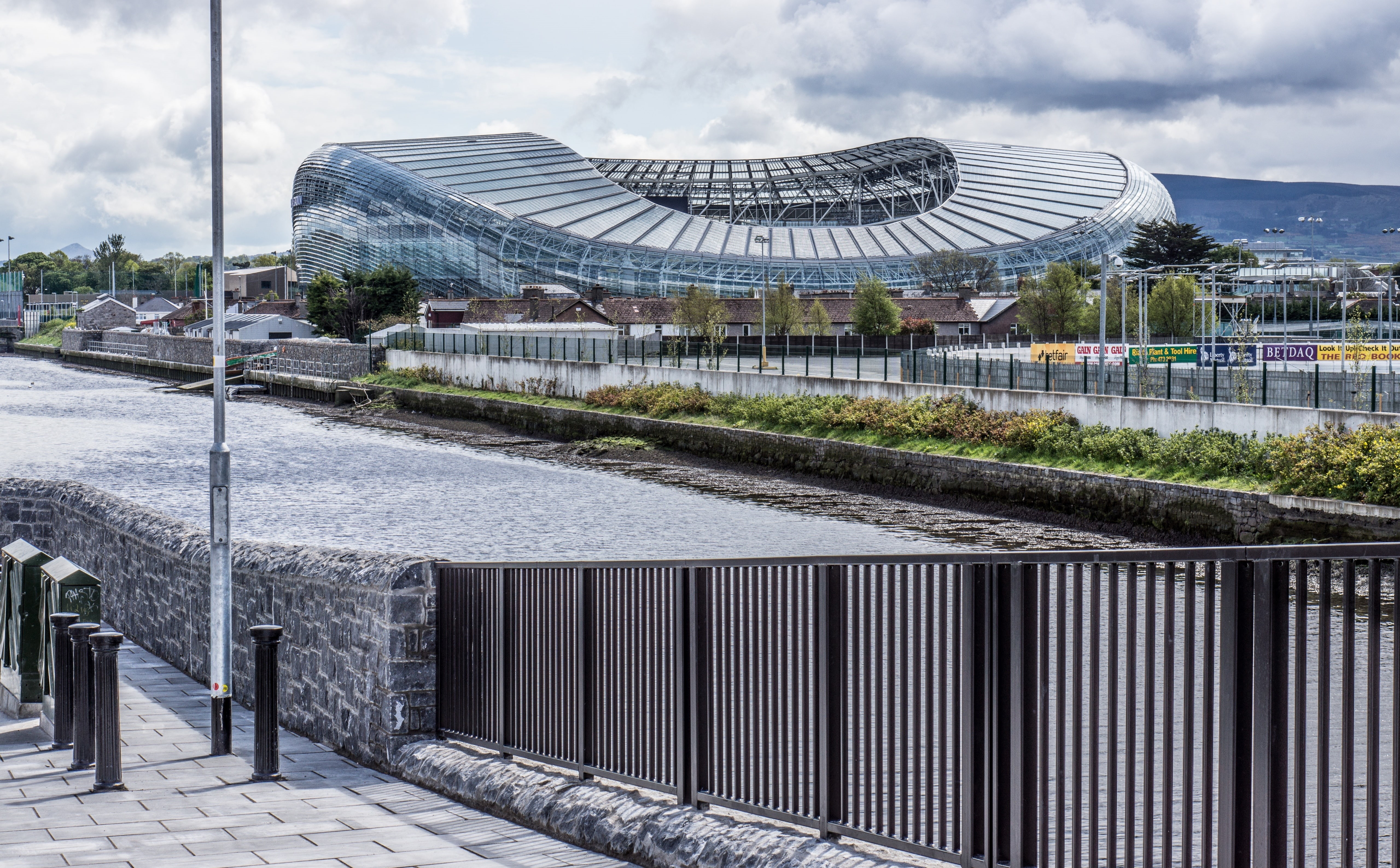 no people, Europe, rugby, outdoors, 5K, nex7, streetsofdublin, location, water, Ireland, sel50f18, plant, cloud - sky, Lens, sky, Stadium, Soccer, city, HD Wallpaper