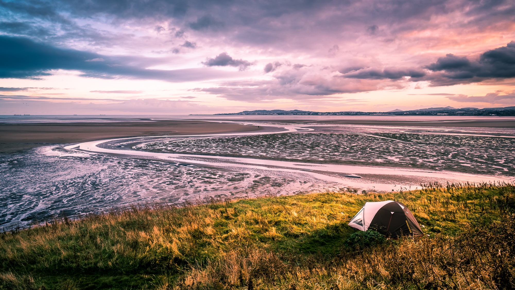 outdoors, beach, IE, sea, dessert, daytime, Ireland, grass, sunset, Irishtown nature park - Dublin, view, 1080P, Travel photography, landscape, hike, park, HD Wallpaper