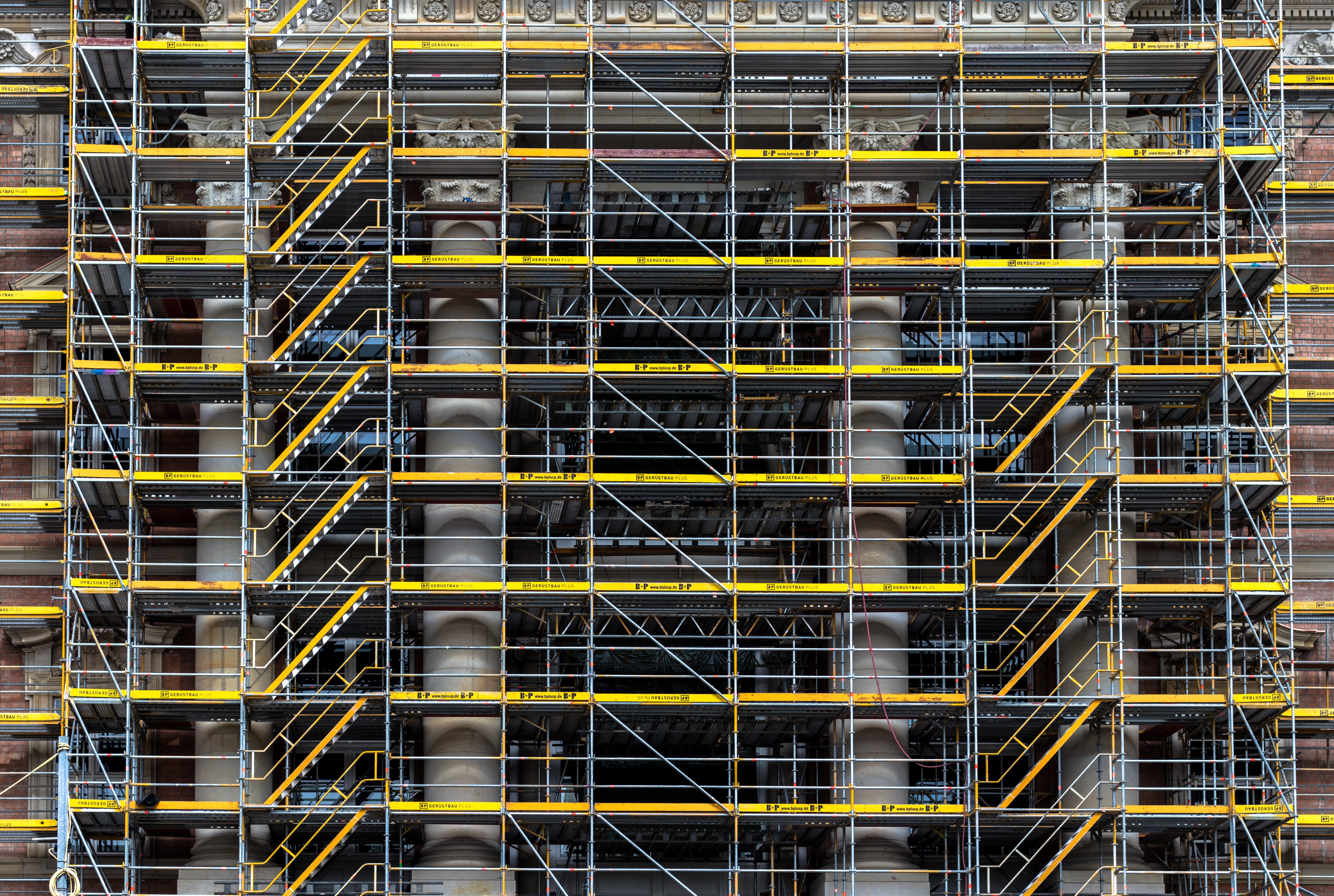 symmetry, industry, modern, architecture, construction industry, berlin, development, full frame, building, edificio, concrete, black, 5K, photo, gray, HD Wallpaper
