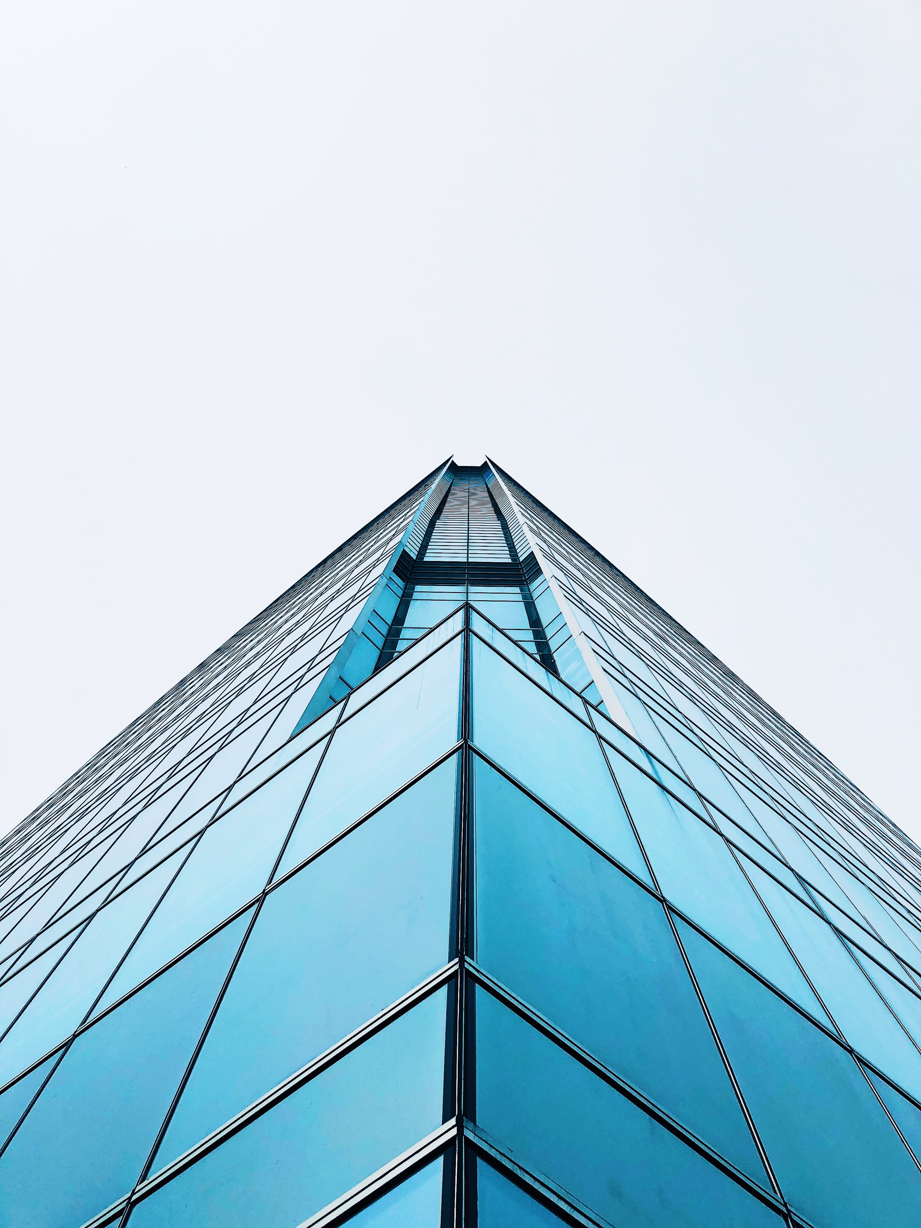 steel, tower, futuristic, tall - High, business, blue, 4K, sky, facade, construction Industry, symmetry, urban Scene, chile, reflection, downtown District, Phone HD Wallpaper