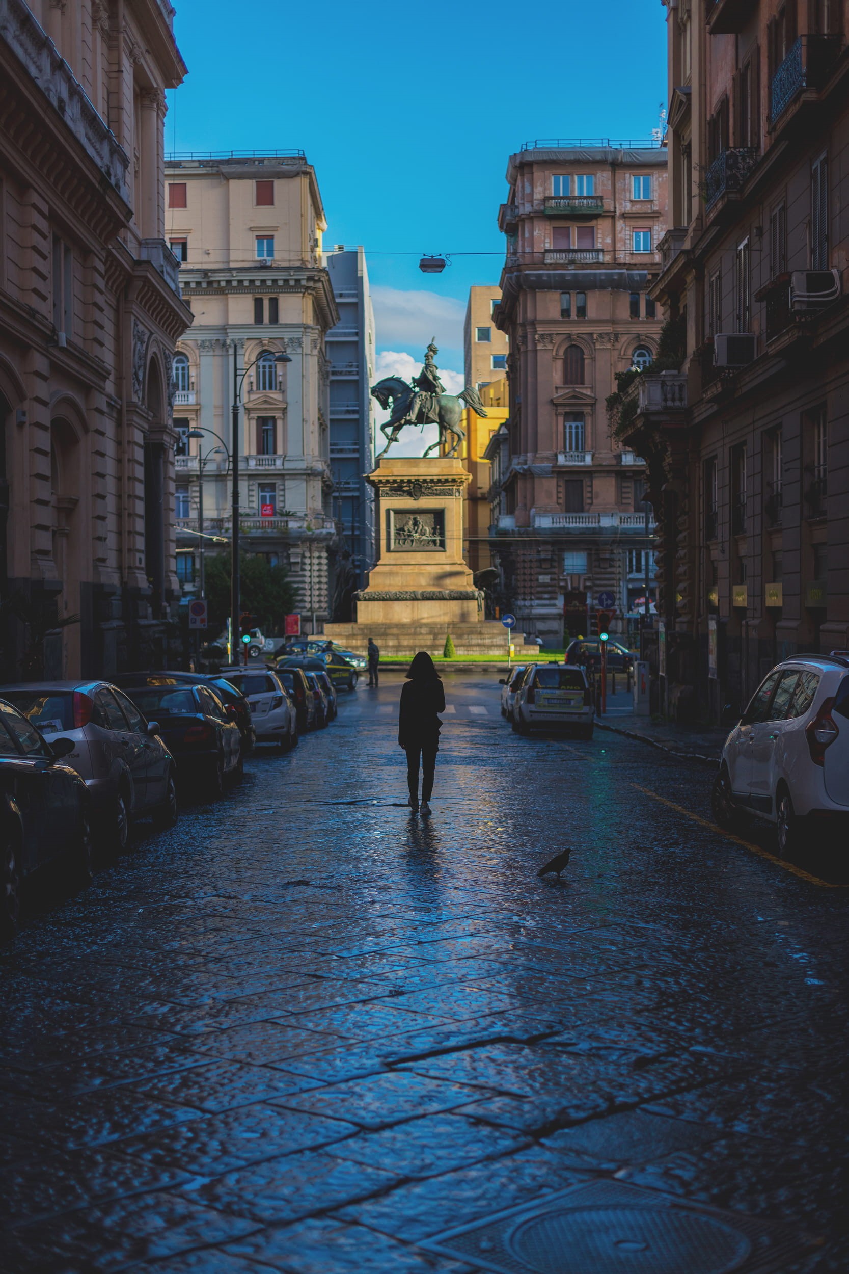 monumento a vittorio emanuele ii, architecture, building, nature, city life, land vehicle, rain, one person, building exterior, sunlight, day, rear view, Phone HD Wallpaper