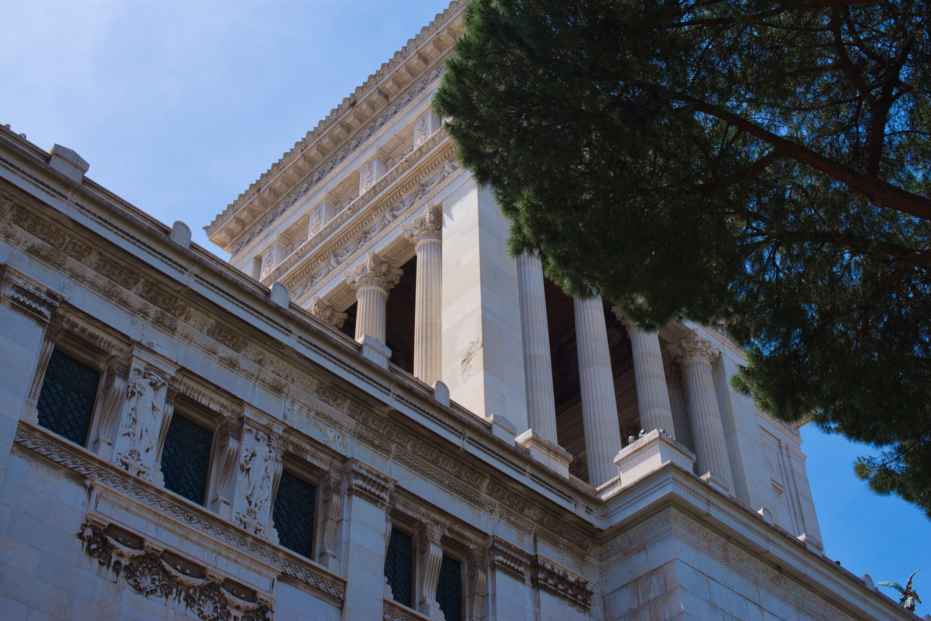 nature, italy, rome, built structure, building exterior, day, old, sky, history, tree, no people, monumento nazionale a vittorio emanuele ii, 2K, architectural column, HD Wallpaper