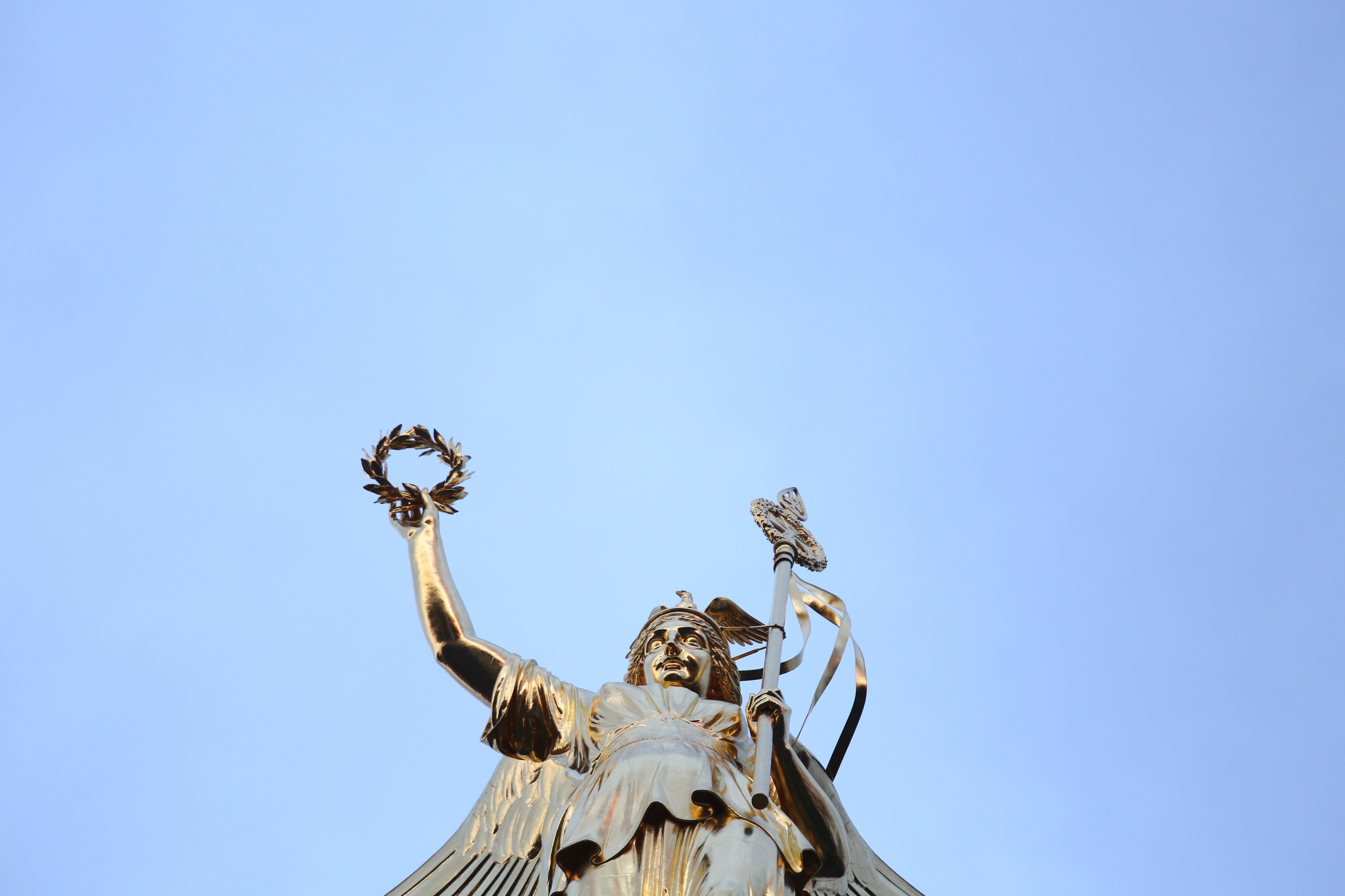 angel, creativity, statue, siegessäule, alemanha, tiergarten, representation, female likeness, königsplatz, germany, religion, outdoors, copy space, belief, HD Wallpaper