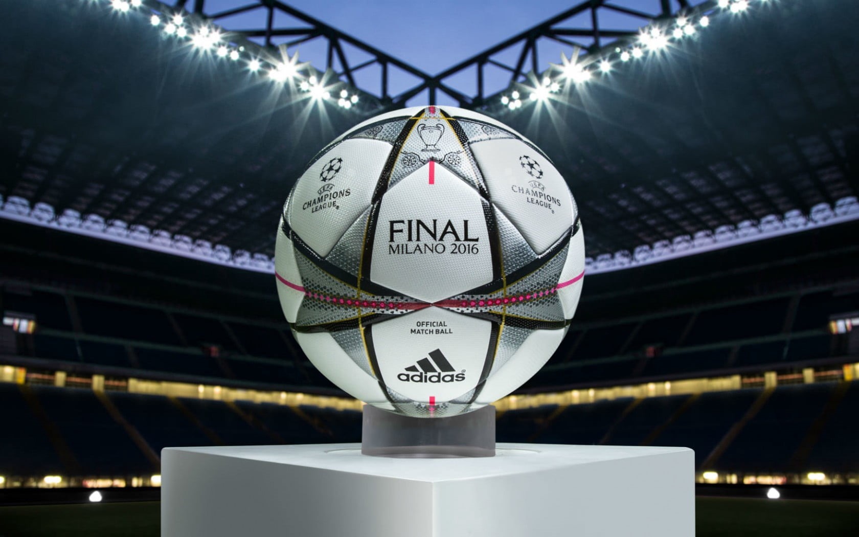 no People, metal, soccer, 720P, travel, transportation, built structure, 2016, sport, milan, futuristic, adidas, hanging, outdoors, shape, focus on foreground, HD Wallpaper