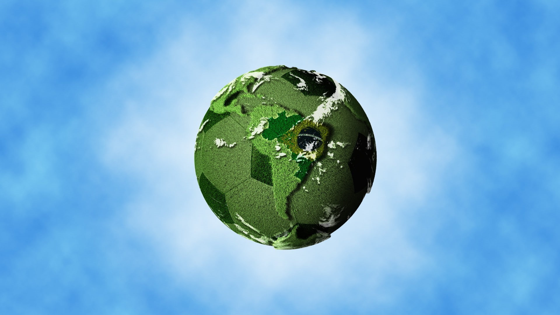 hd, soccer, football, 1080P, ball, earth, sports, HD Wallpaper