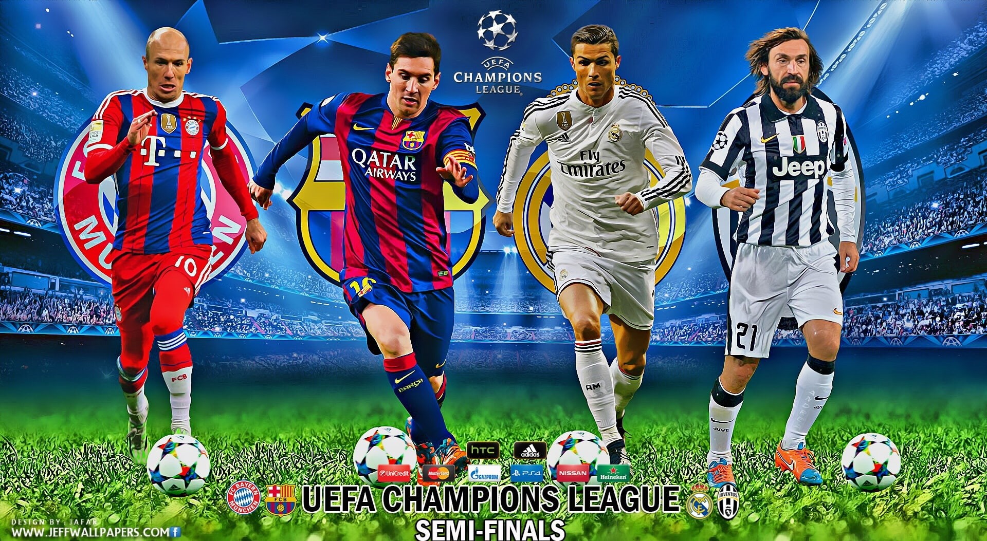 fc barcelona, team sport, ronaldo, young adult, running, 1080P, semi, athlete, uefa, real madrid, juventus, arjen robben, soccer, men, clothing, sports clothing, HD Wallpaper