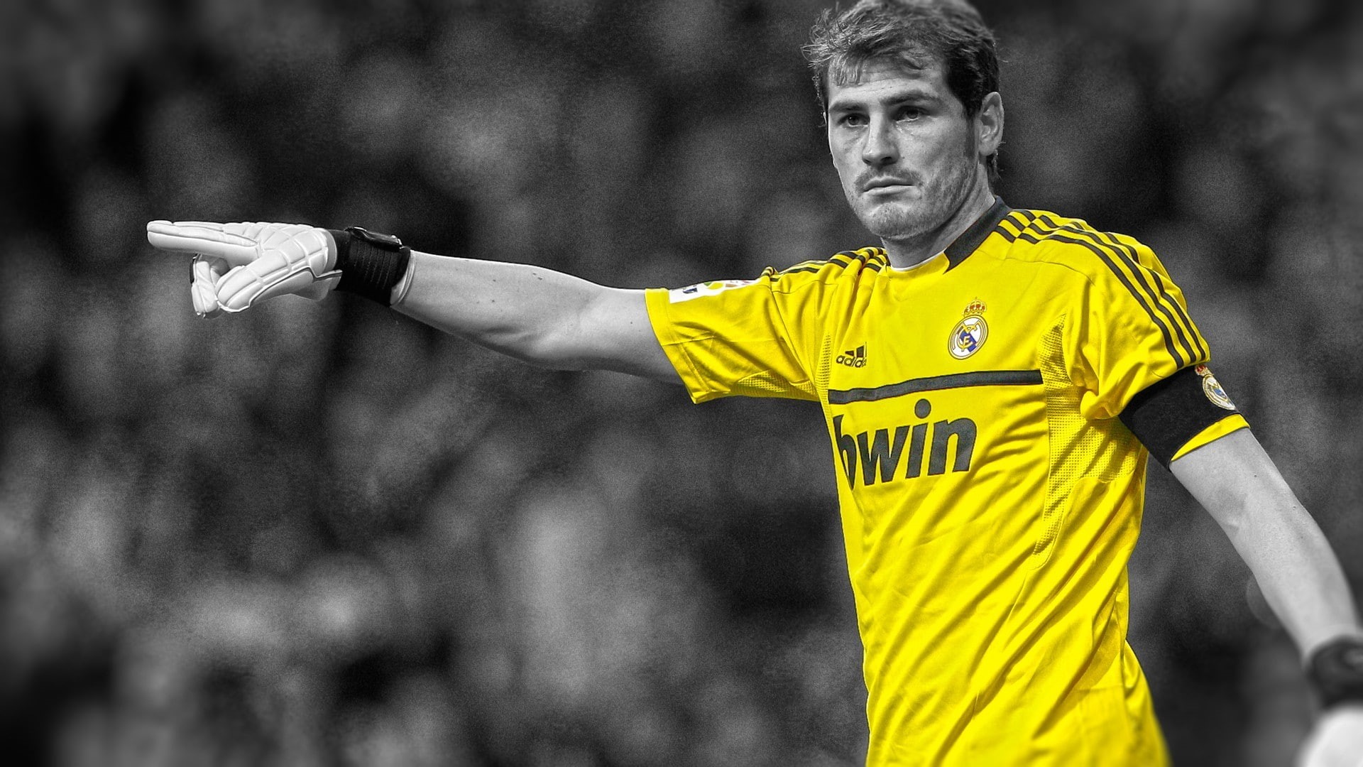 clothing, team sport, standing, portrait, waist up, 1080P, athlete, Real Madrid, men, sportsman, one person, soccer, competition, sports clothing, yellow, HD Wallpaper