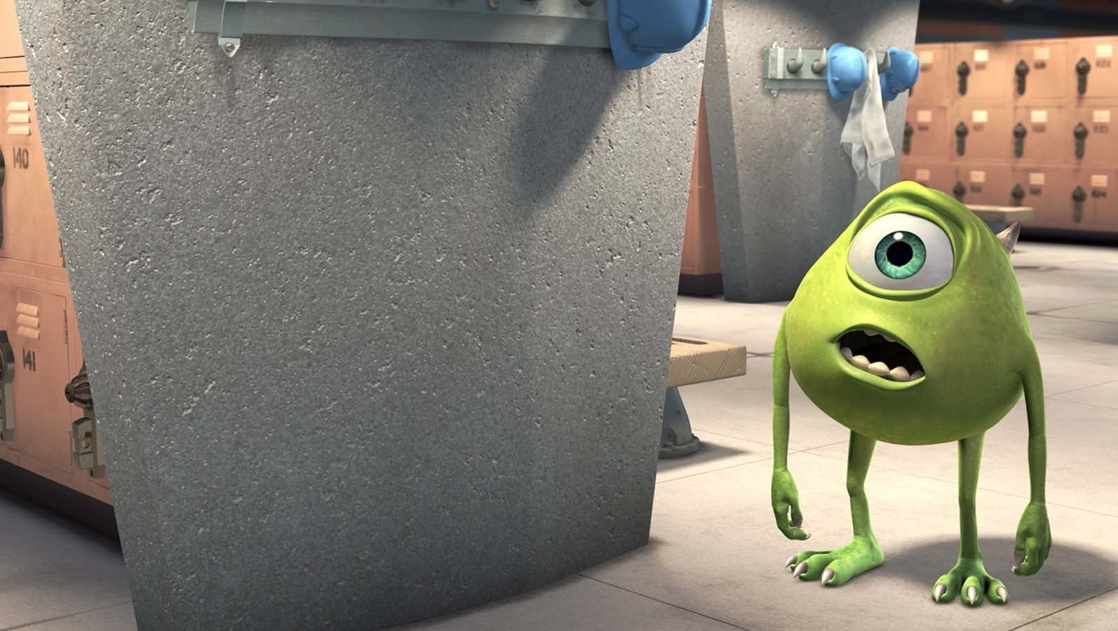 weight, toy, Monsters, Inc., 720P, healthy lifestyle, metal, sports equipment, no people, garbage bin, container, technology, sport, day, indoors, green color, HD Wallpaper