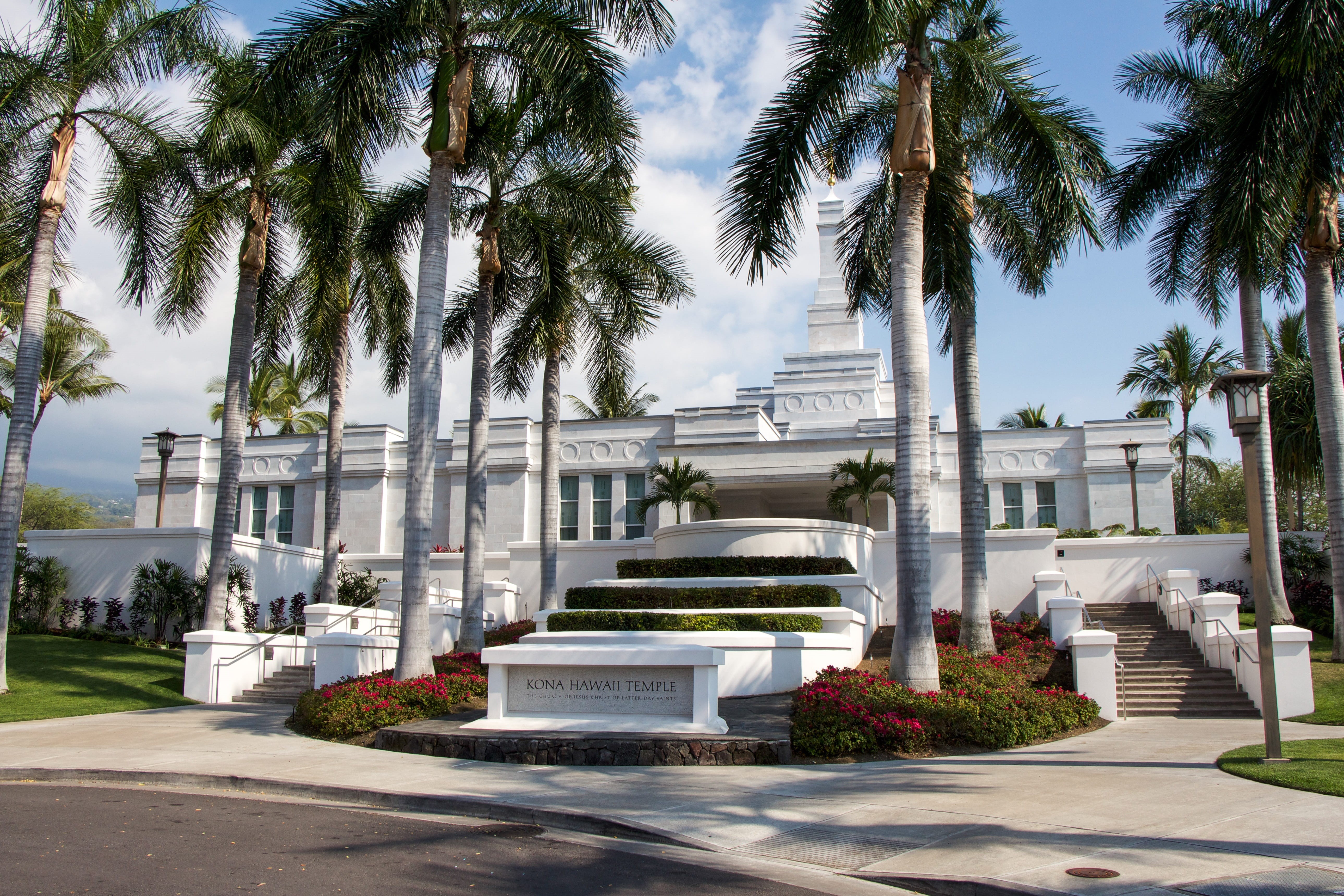 kona hawaii lds temple, history, no people, plant, outdoors, lds, calm, kona, tree, hawaii, quiet, landmark, vacation, 5K, spiritual, religious, landscape, HD Wallpaper