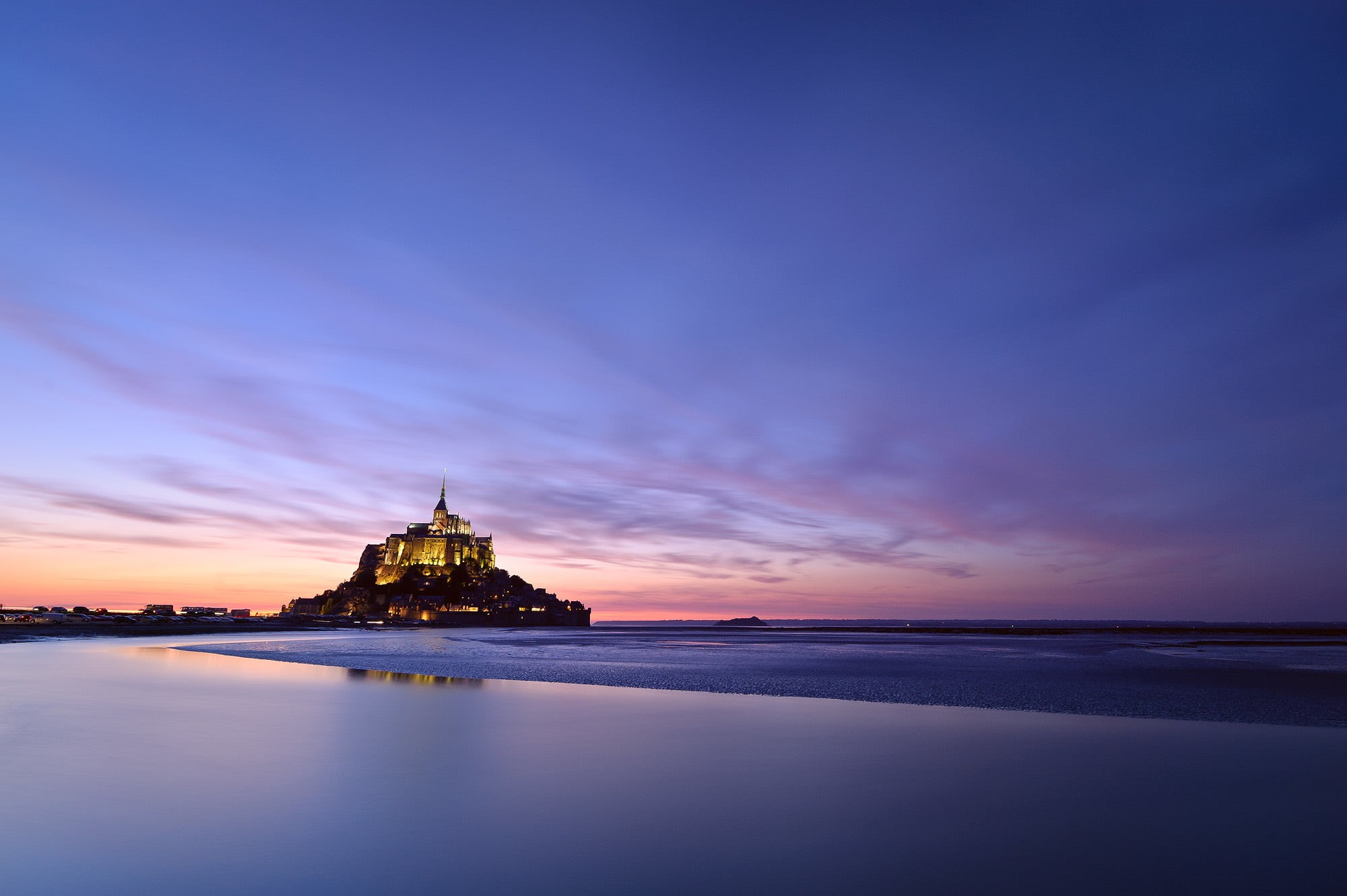 the sky, religion, castle, cloud - sky, outdoors, fortress, sunset, travel destinations, 1080P, island, backlight, the past, built structure, dusk, the mountain of the Archangel Michael, HD Wallpaper