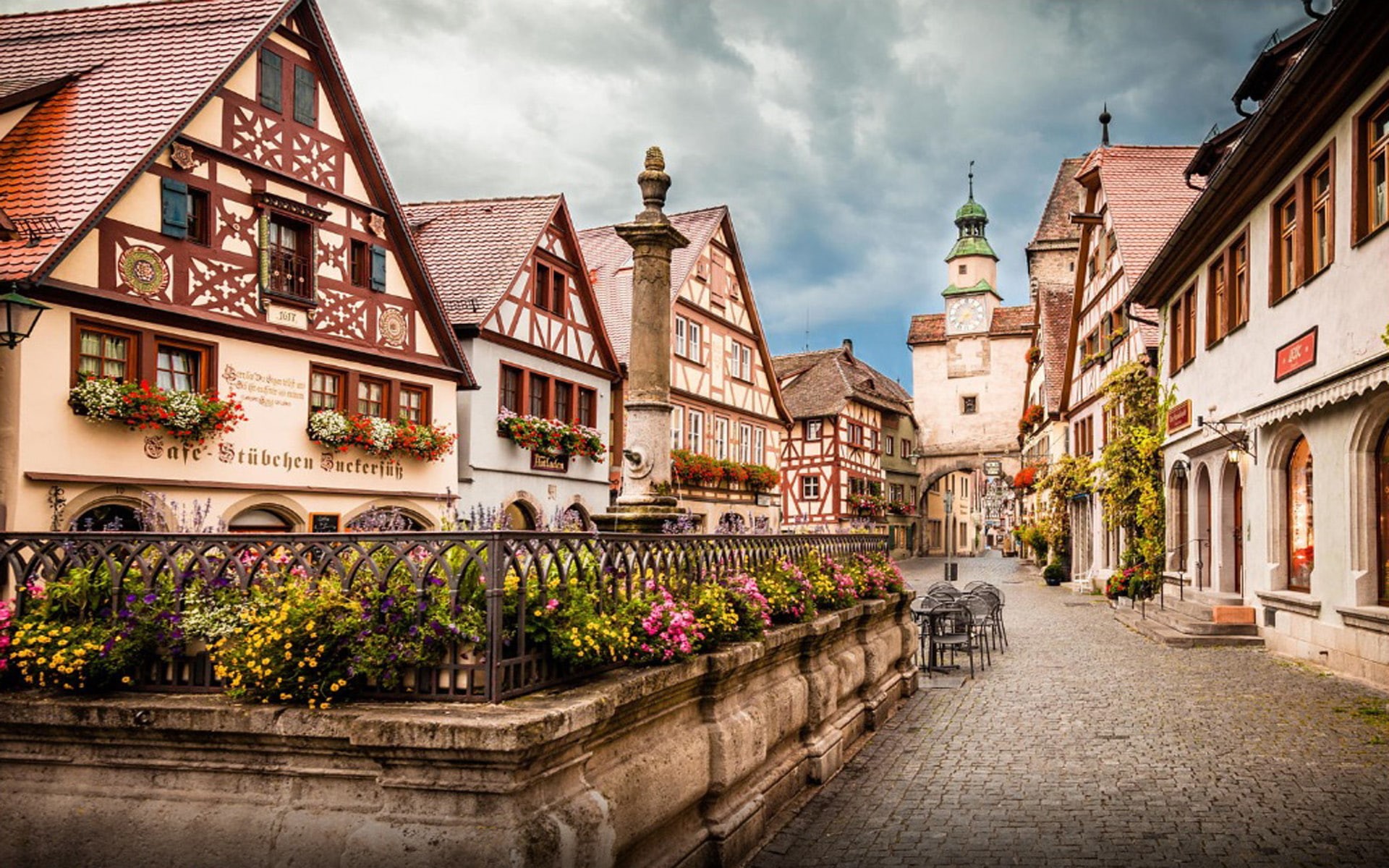 ob, wonderful, der, 1080P, tauber, rothenburg, little, hd, germany, town, full, HD Wallpaper