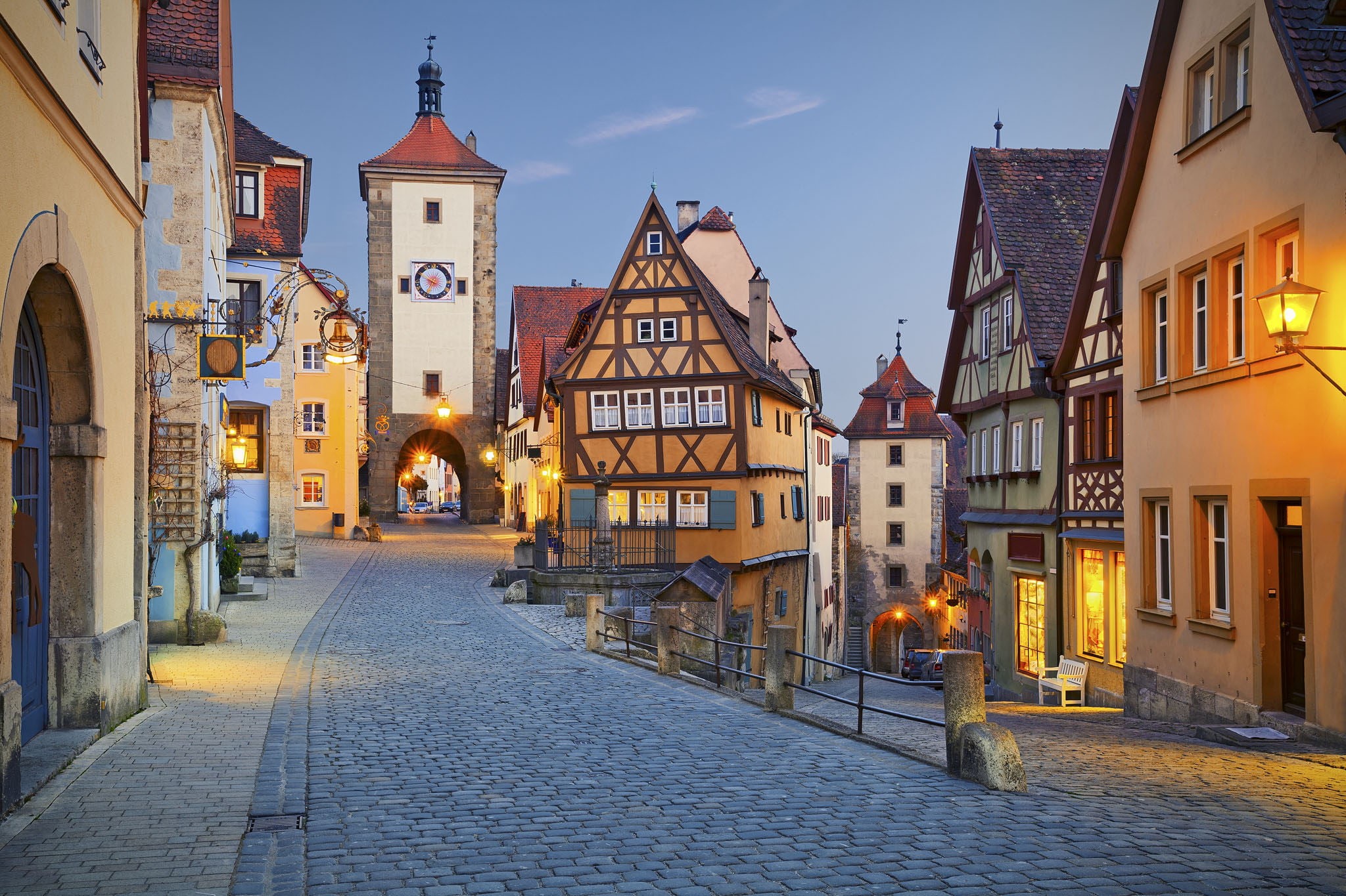 urban Scene, cobblestone, europe, czech Republic, Rothenburg, arch, built Structure, brown, incidental people, belief, beige, dusk, outdoors, place of worship, HD Wallpaper