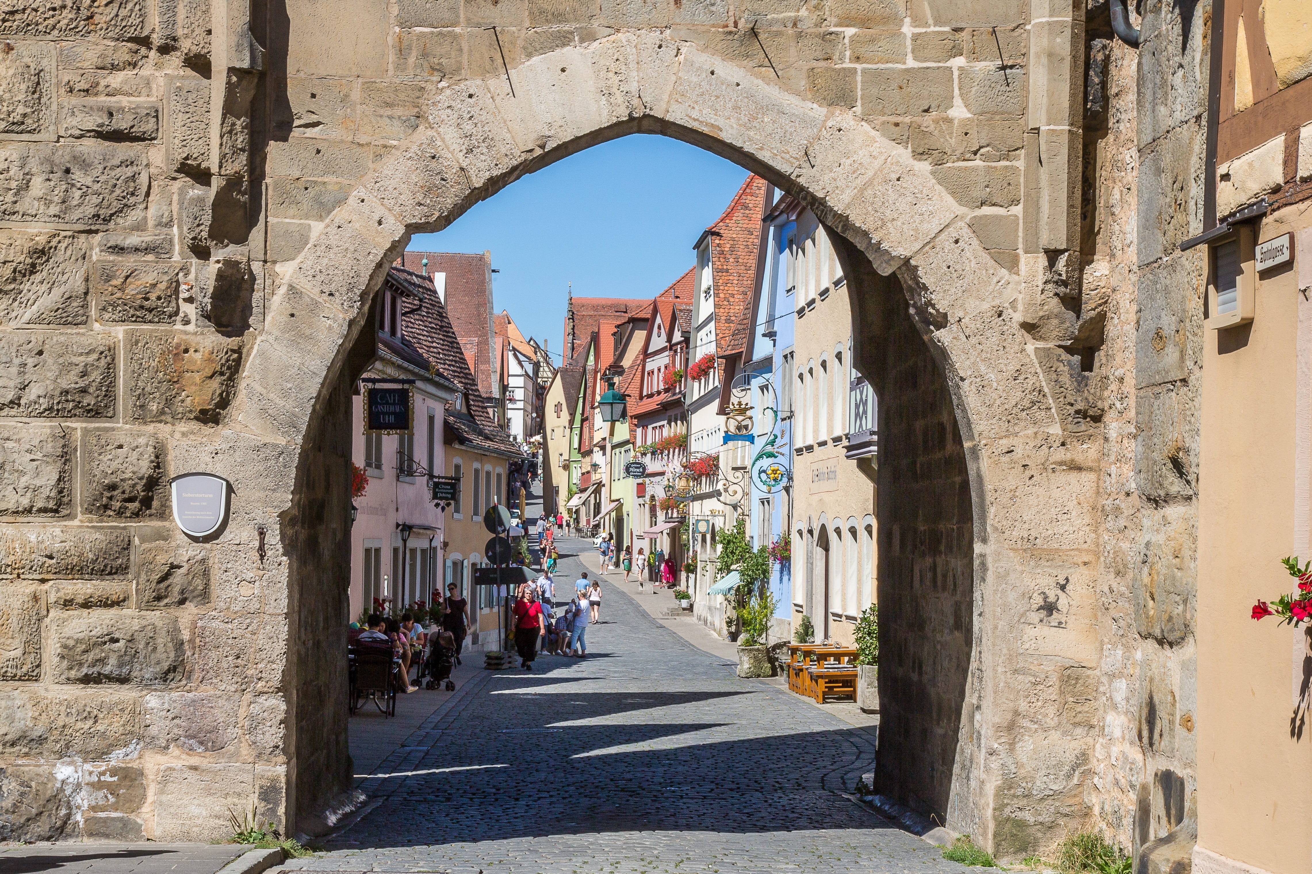 old town, alley, sunlight, history, architecture, day, built structure, building exterior, Deaf, nature, building, direction, sieberstor, the past, arch, HD Wallpaper