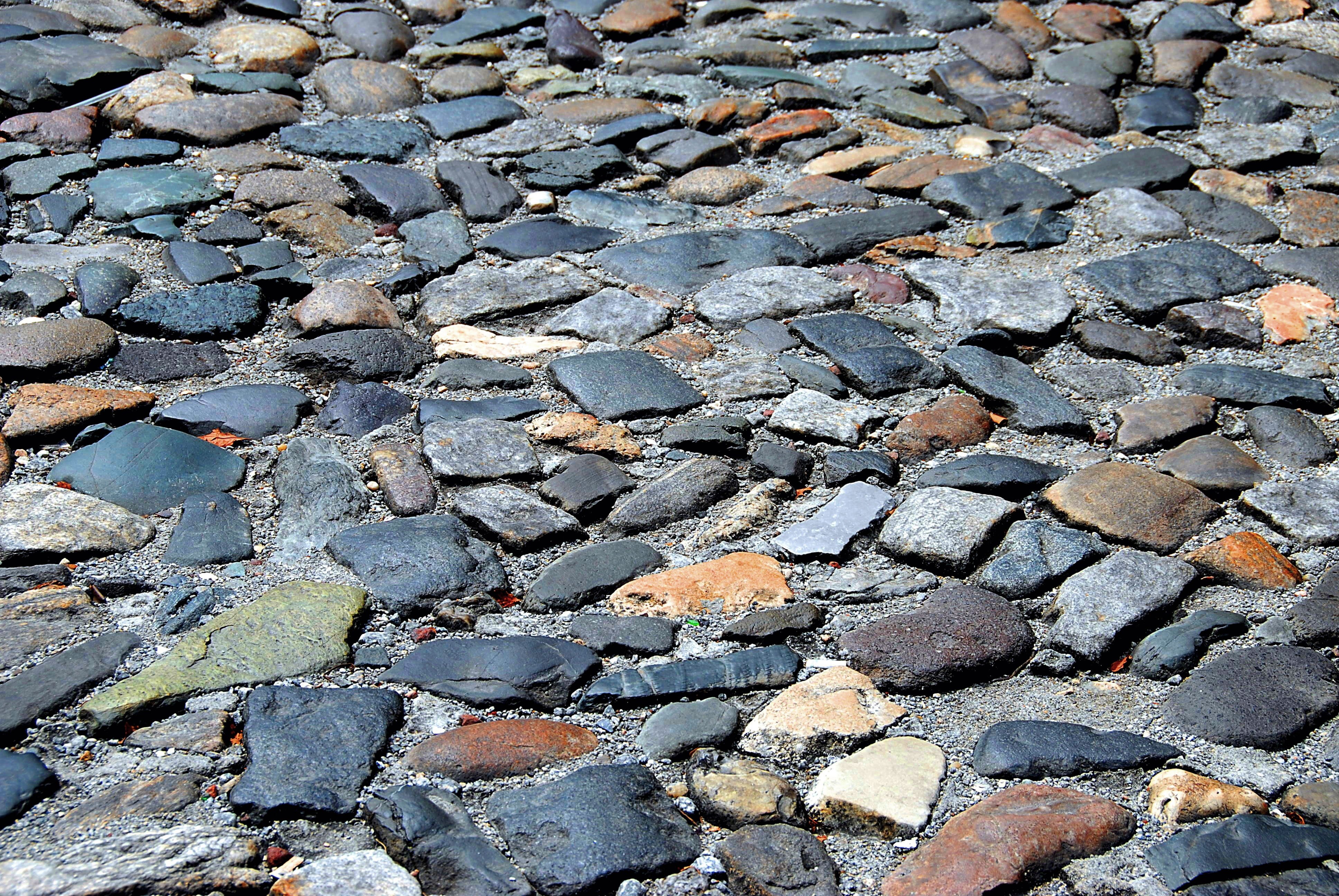 sunlight, block, paving, walkway, village, nature, gravel, full frame, solid, rock, georgia, no people, history, stone - object, exterior, high angle view, HD Wallpaper