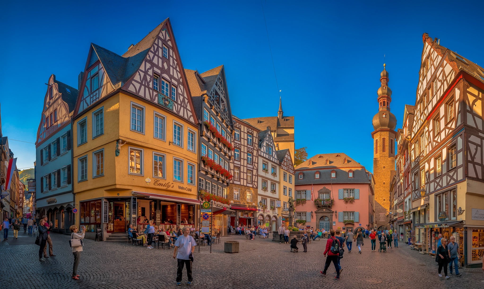 1080P, Marketplace, Rhineland-Palatinate, building, Cochem, area, Germany, home, people, HD Wallpaper