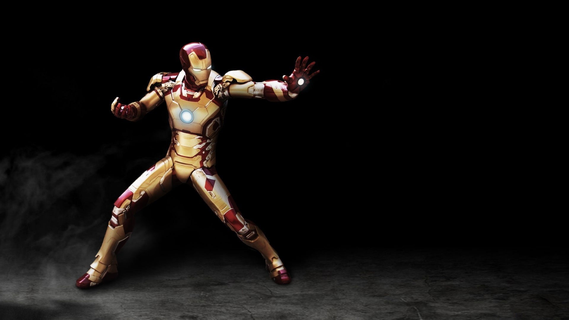indoors, limb, studio shot, film, full length, performance, 1080P, nanotechnology, one person, golden, reactor, man, armor, new armor, human representation, HD Wallpaper