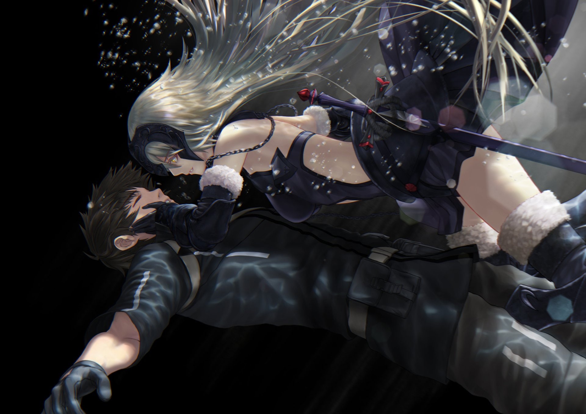 1080P, Fate/Grand Order, Fate Series, Avenger (Fate/Grand Order), Fujimaru Ritsuka (Male), Jeanne dArc Alter, HD Wallpaper