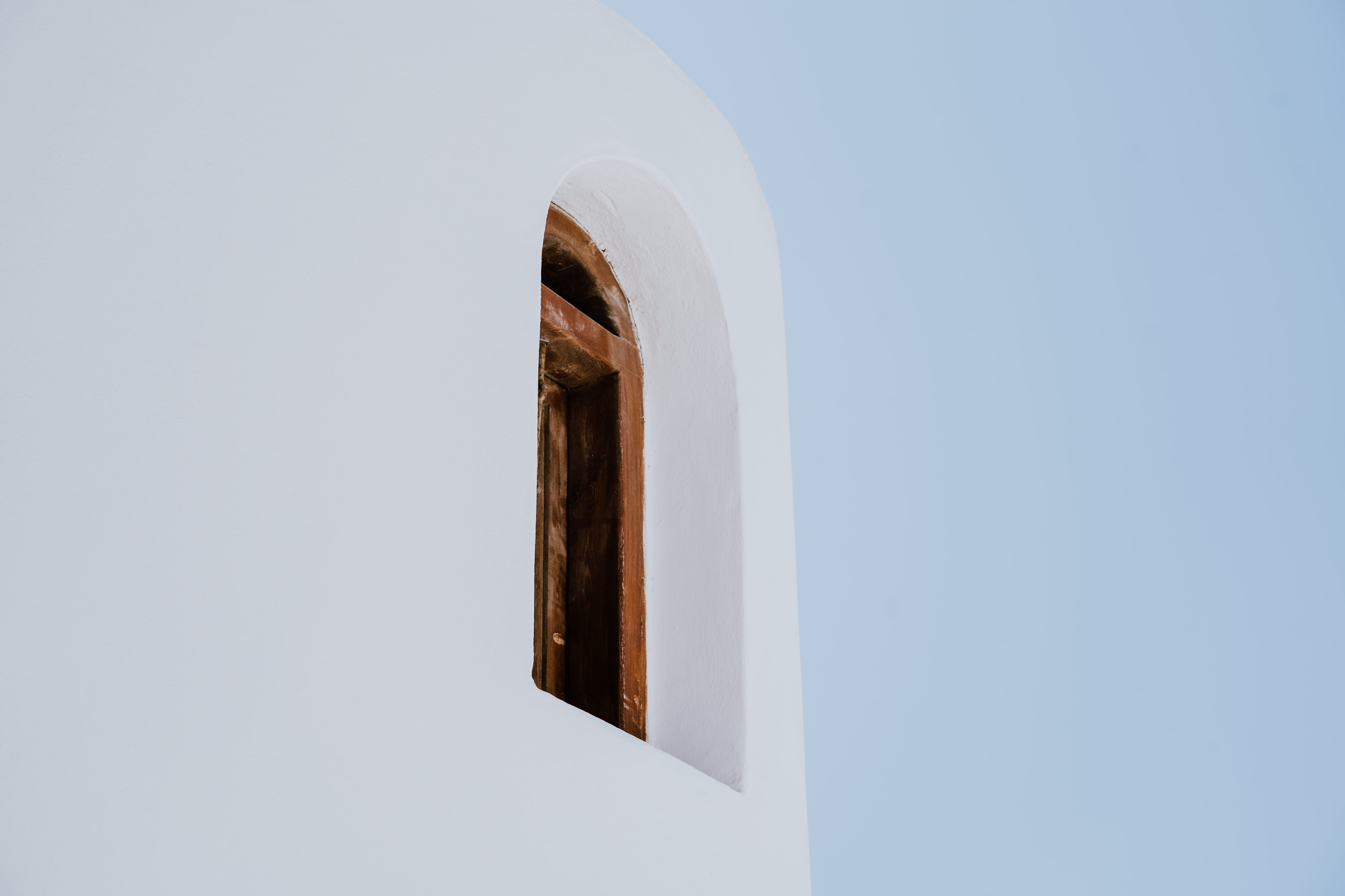 white, minimalism, cultures, 5K, oium, window, brown, sky, christianity, church, religion, summer, famous Place, wall - Building Feature, minimalistic, HD Wallpaper