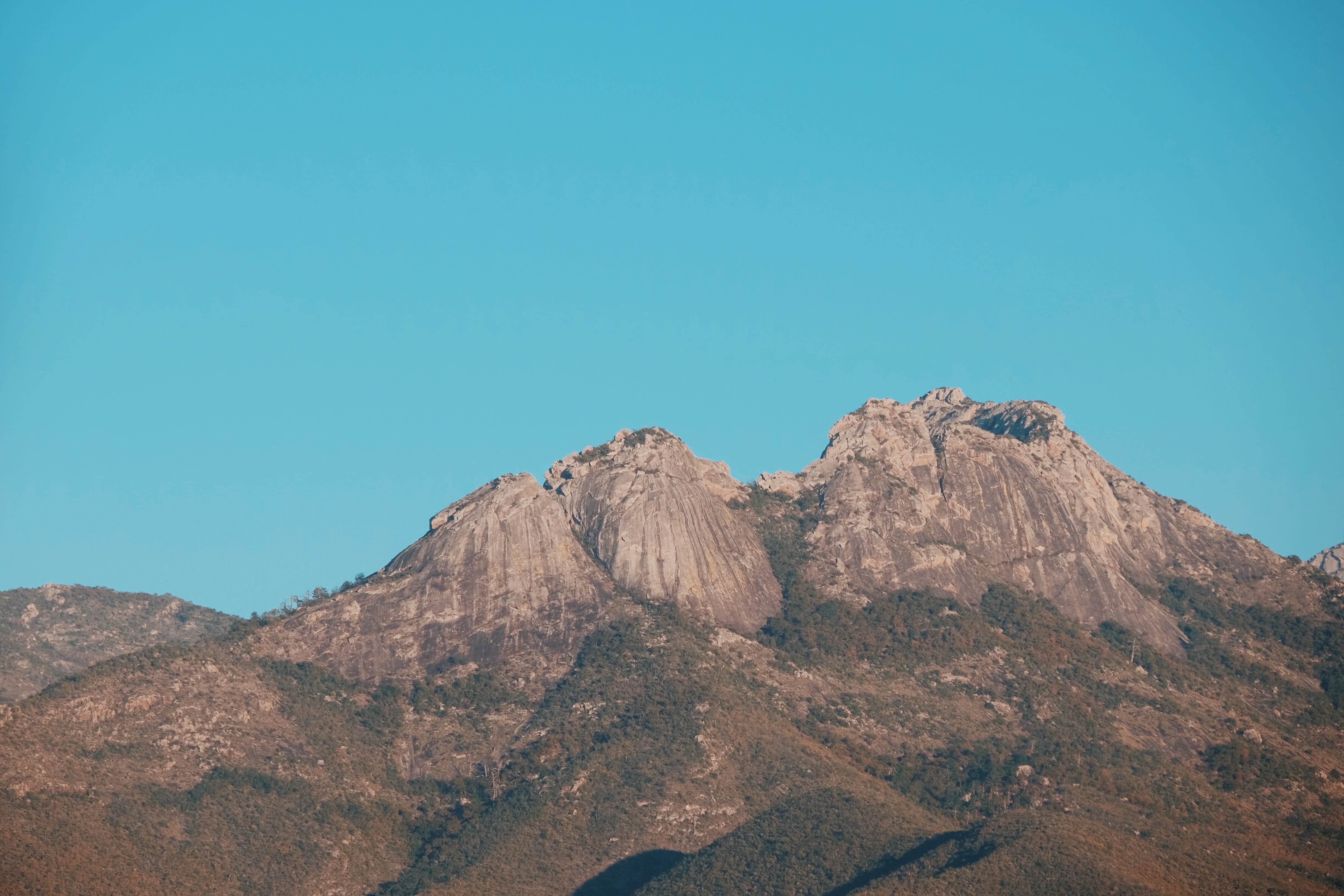 rock, mountain range, tranquility, eroded, nature, bluesky, idyllic, outdoors, day, landscape, nuevo laredo, blue, arid climate, travel destinations, mountain peak, HD Wallpaper