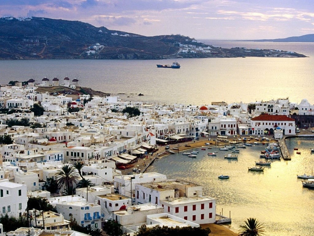 Mykonos, hd, lake, lakes, 480P, art, nature, HD Wallpaper