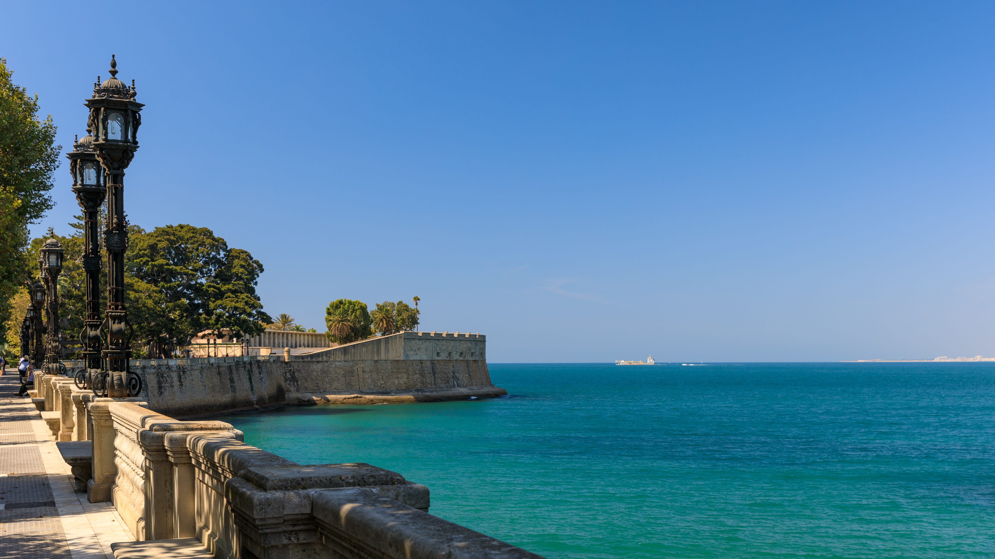 mediterranean, spain, architecture, tranquil scene, no people, 4K, outdoors, land, copy space, nature, the past, travel, travel destinations, built structure, HD Wallpaper
