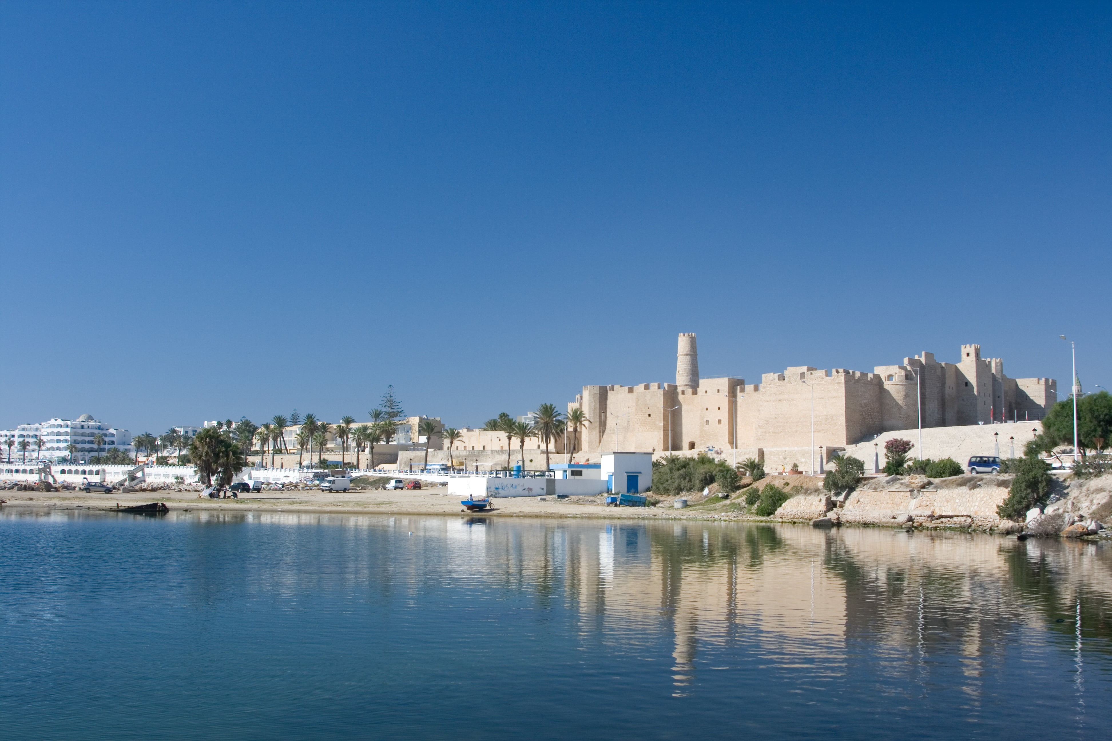 city, history, concrete, nature, architecture And Buildings, copy space, no people, vacations, blue, travel Locations, nautical vessel, republic of tunisia, HD Wallpaper