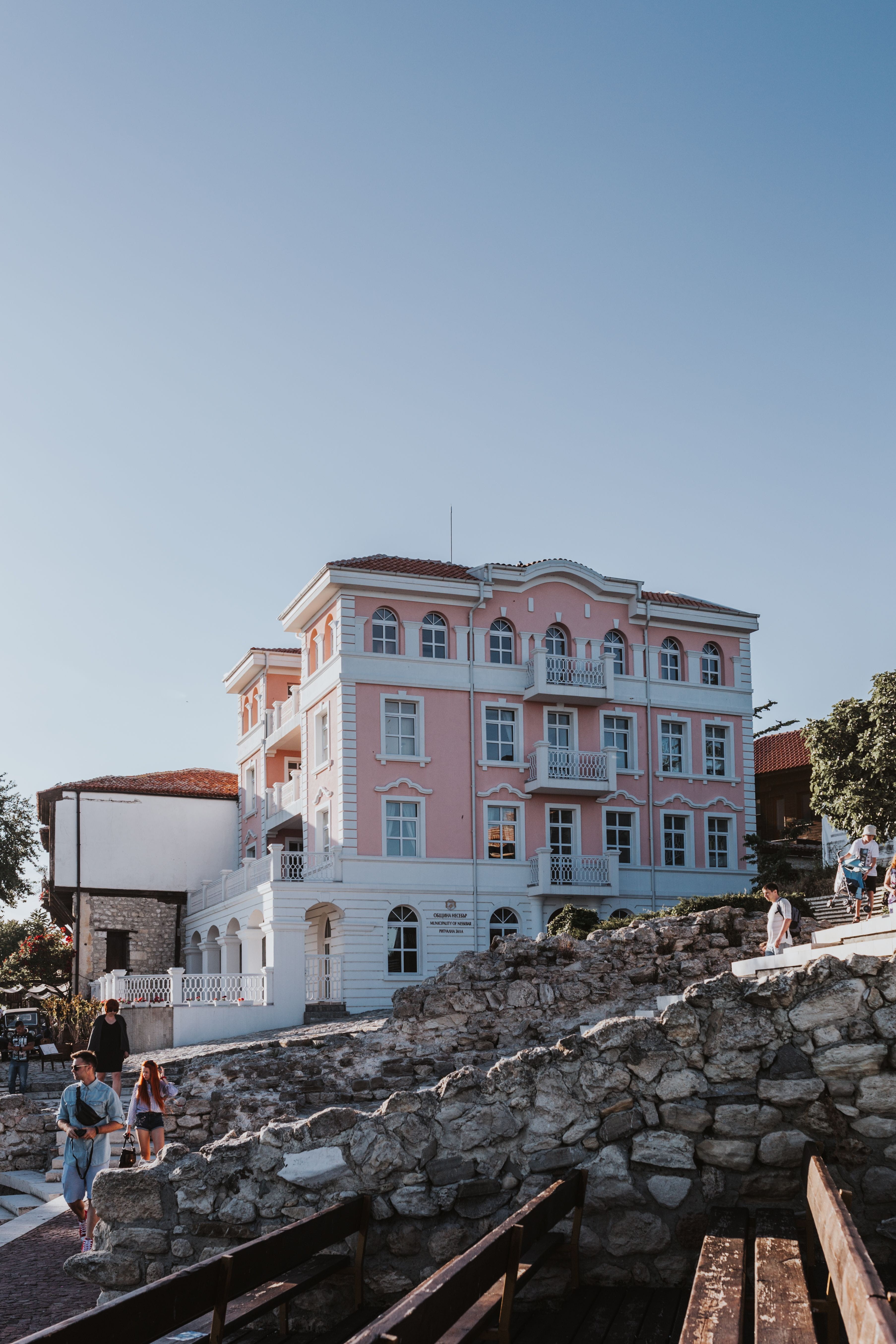sky, balkan, Bulgaria, town, building Exterior, group of people, people, built Structure, trip, outdoors, adult, Nessebar, nature, tourism, travel, house, Phone HD Wallpaper