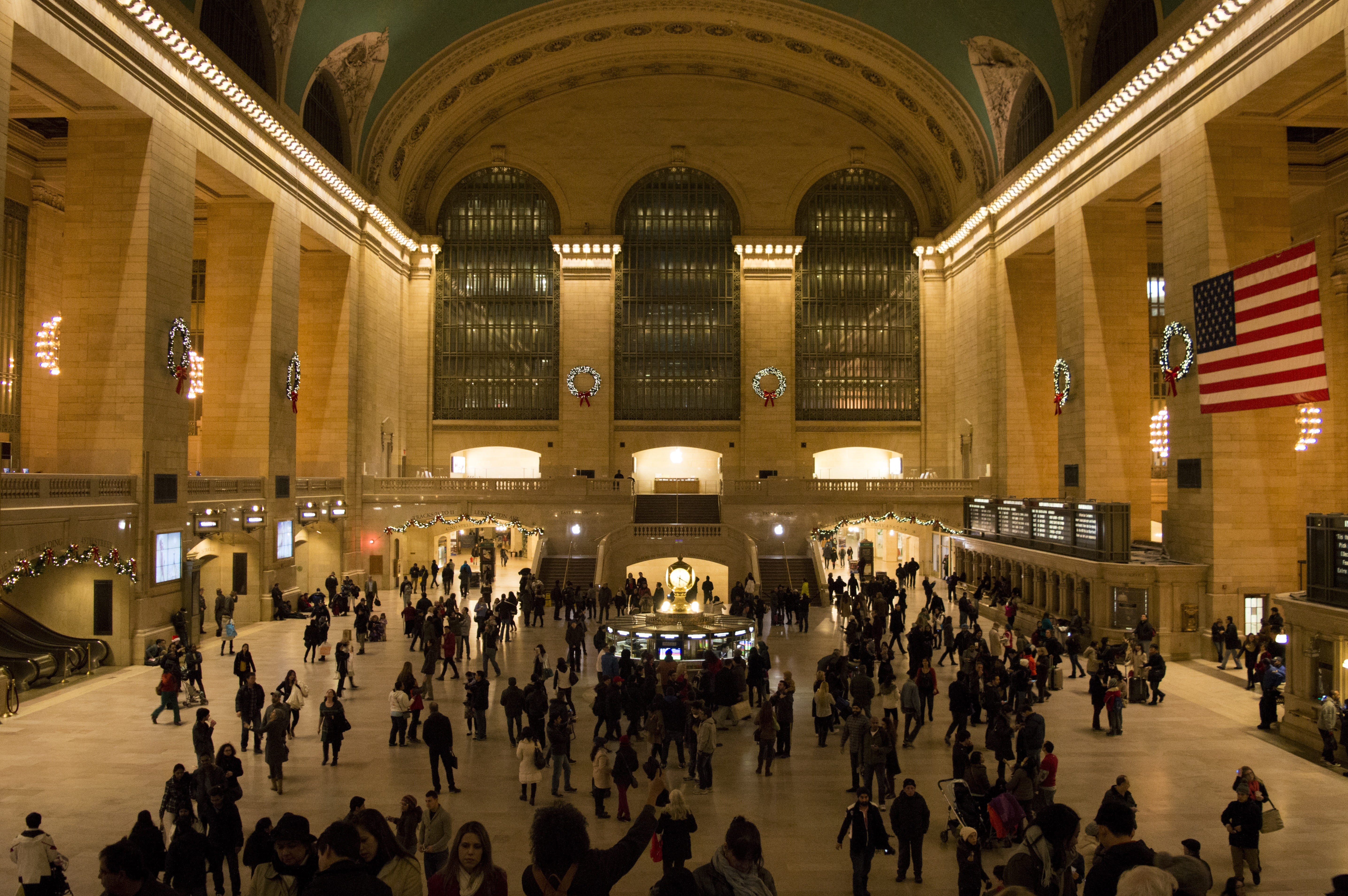 ny, tourism, train, architectural column, america, light, travel, united, old, real people, states, group of people, built structure, men, landmark, large group of people, HD Wallpaper