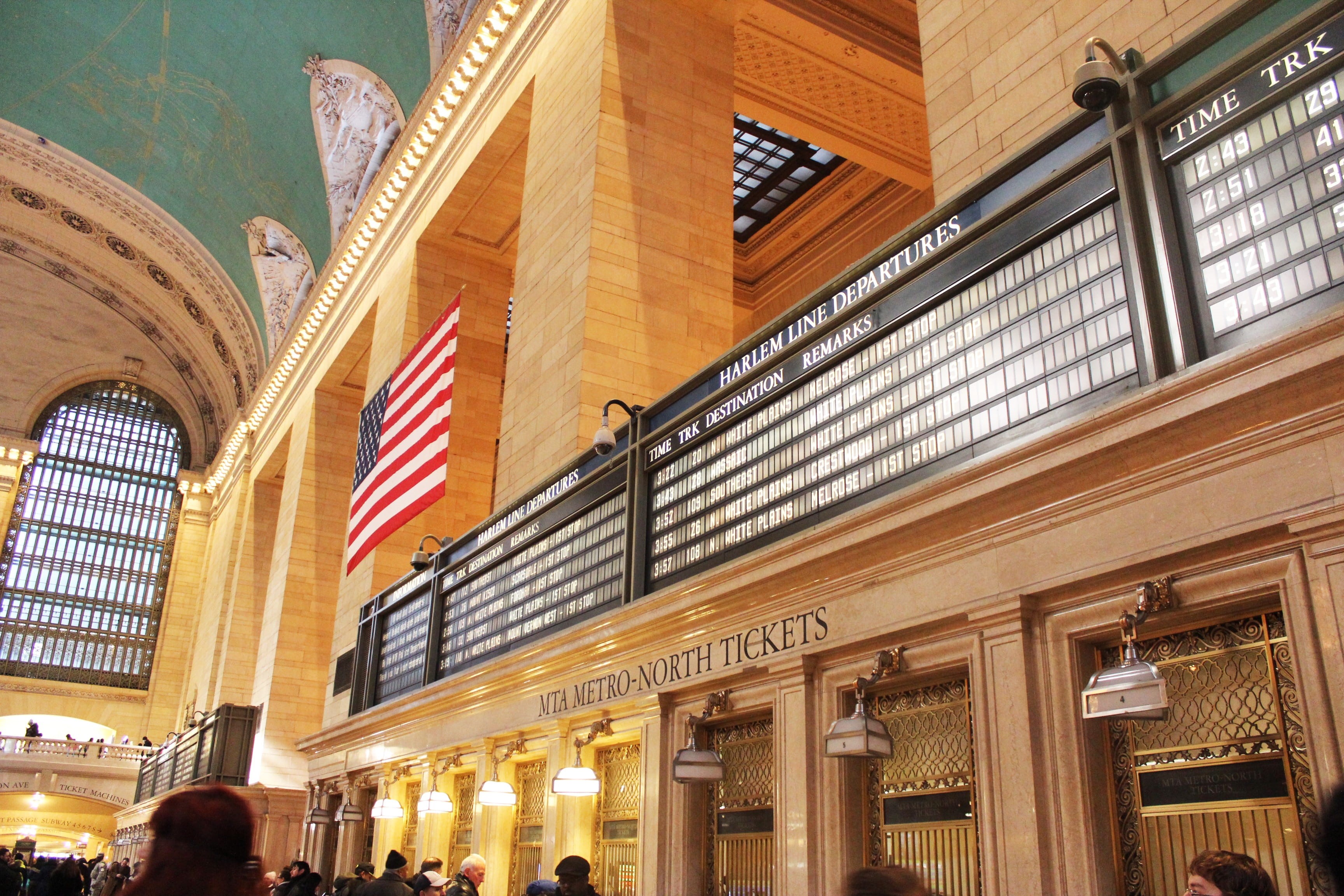 history, landmark, railway station, courthouse, train, usa, 2K, travel destinations, new york, flag, building, low angle view, famous, government, manhattan, HD Wallpaper
