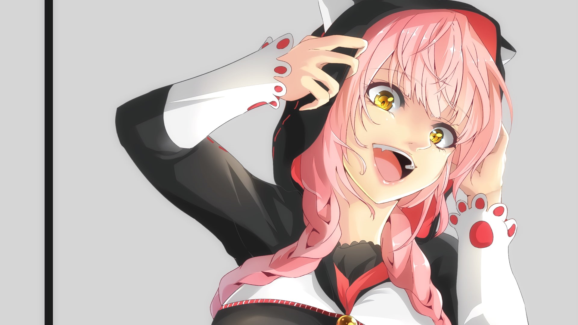 anime, white background, still life, open mouth, representation, day, fan art, 1080P, anime girls, studio shot, nature, close-up, no people, indoors, clothing, HD Wallpaper