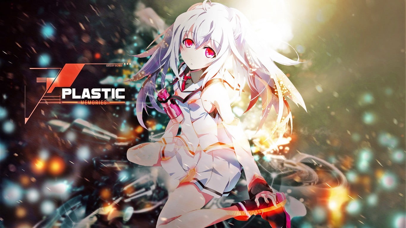 dress, Plastic Memories, outdoors, night, text, decoration, woman, women, character, one person, 720P, digital, close-up, photo, holiday, event, cartoon, HD Wallpaper