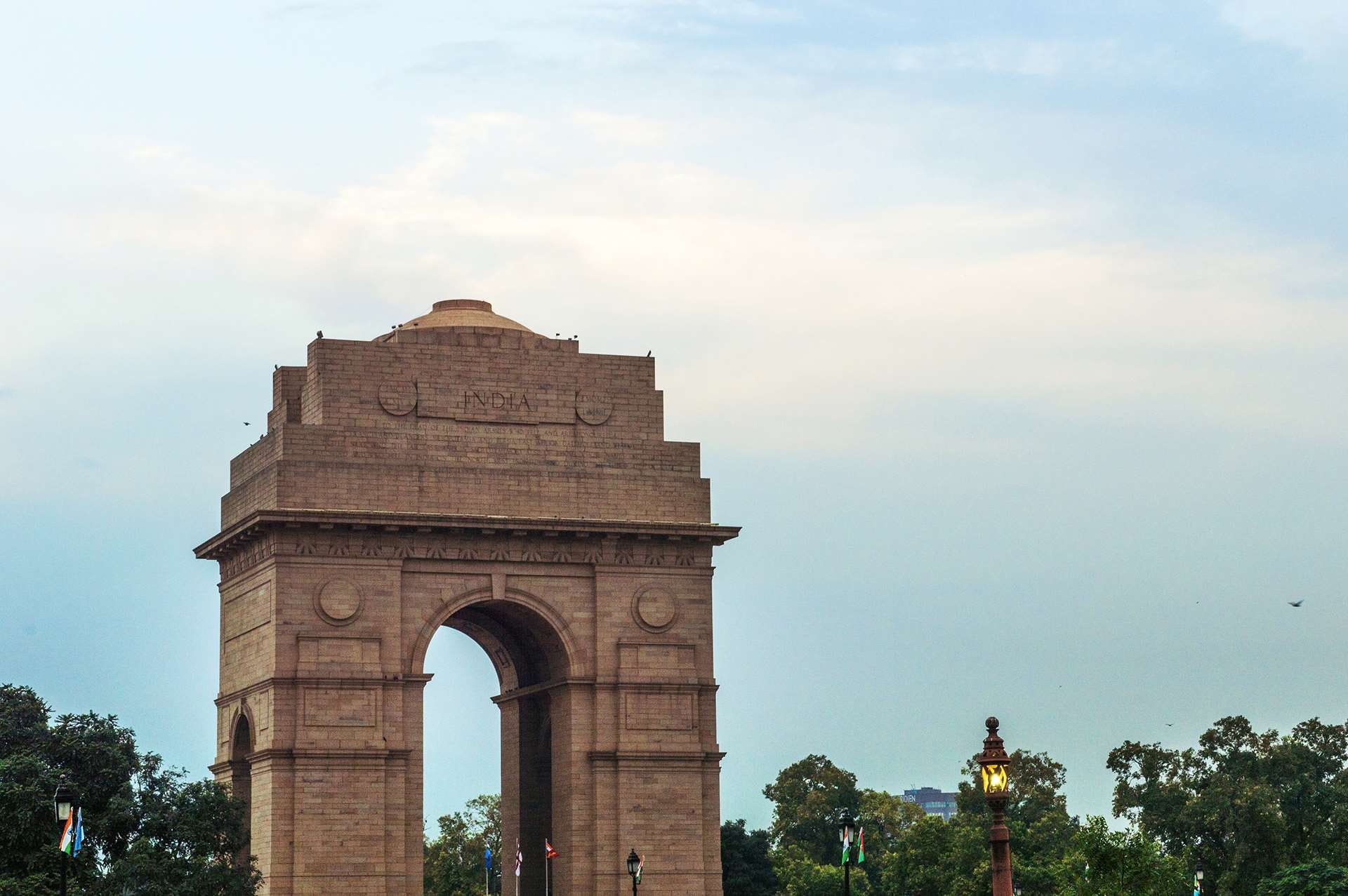 monument, tourism, travel destinations, archaeology, triumphal arch, india gate, nature, architectural column, no people, 1080P, travel, plant, built structure, HD Wallpaper